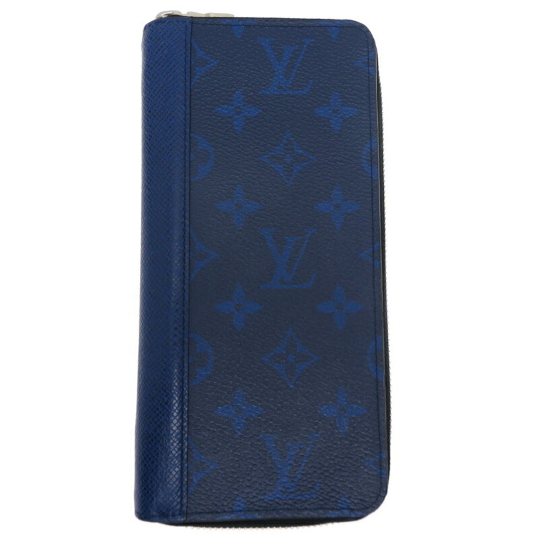 Louis Vuitton Zippy Wallet Vertical Long Taiga Rama Cobalt