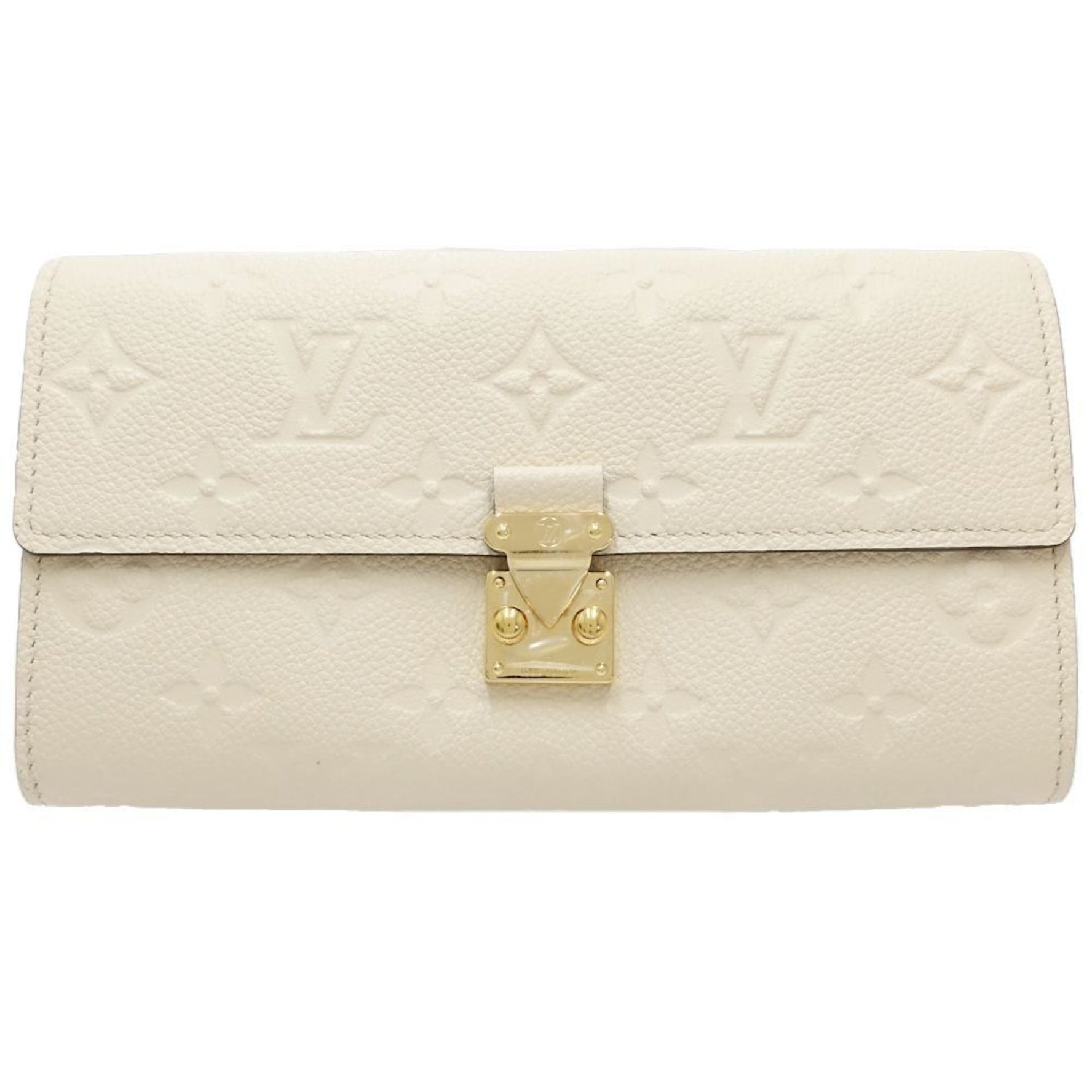 Louis Vuitton Long Wallet Portefeuille Sarah Metis Monogram Empreinte Crème