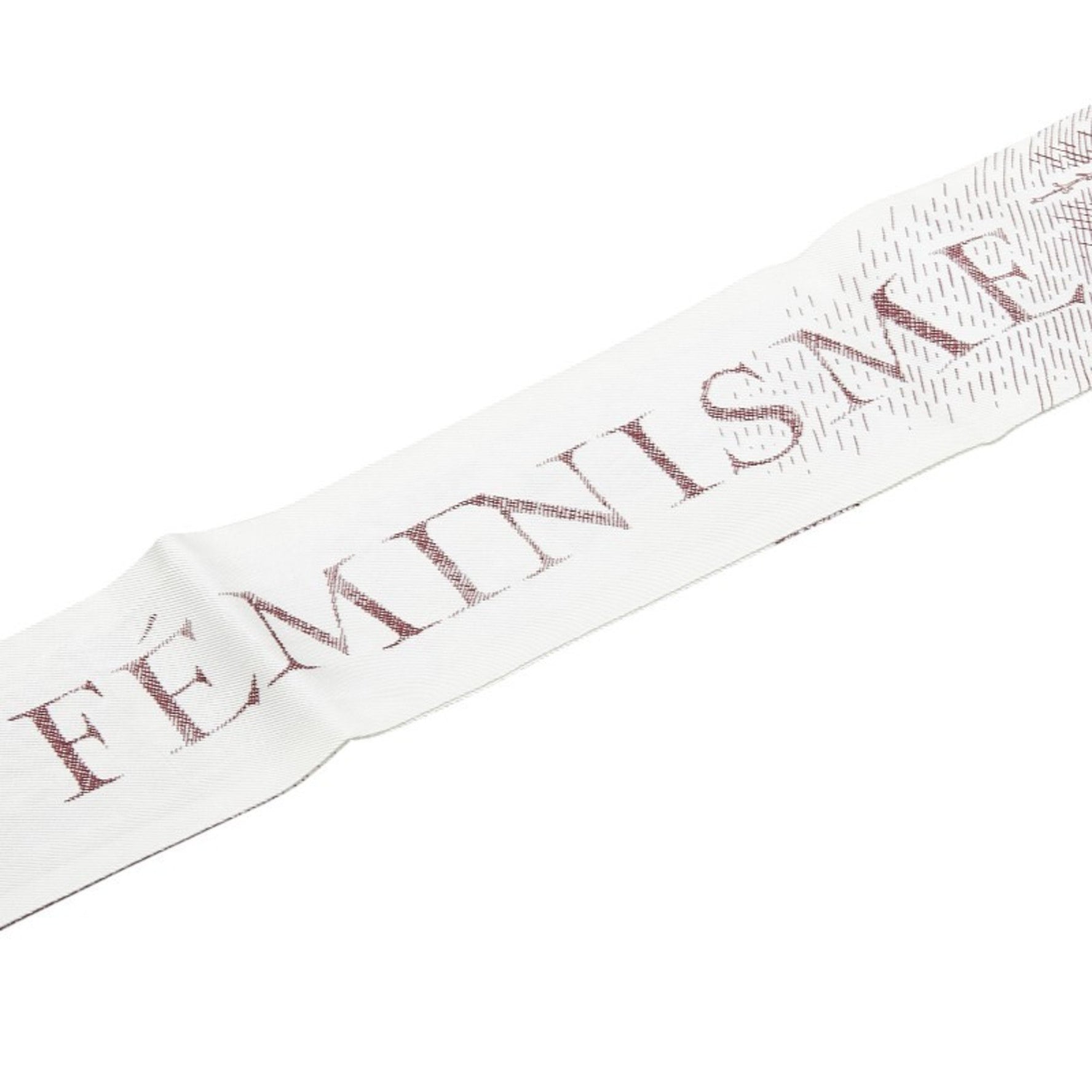 Christian Dior Dior Mitzah FEMINISME Scarf, and Wine Red Silk