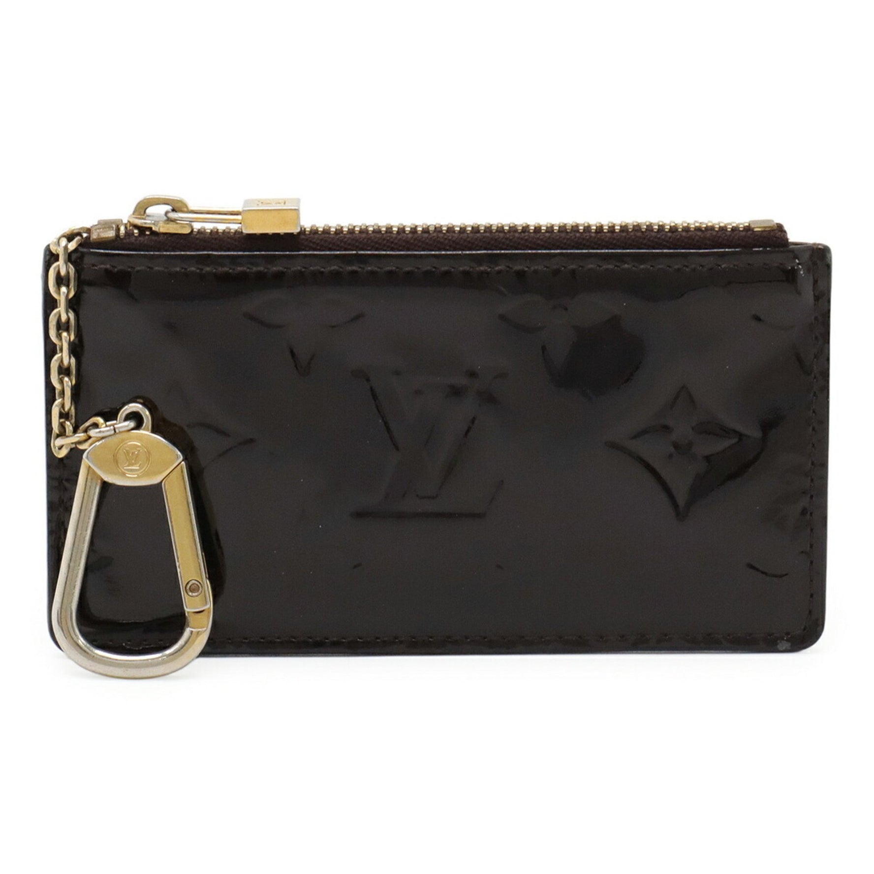 Louis Vuitton Monogram Vernis Pochette Clé Coin Case/Coin Purse in Enamel Calfskin