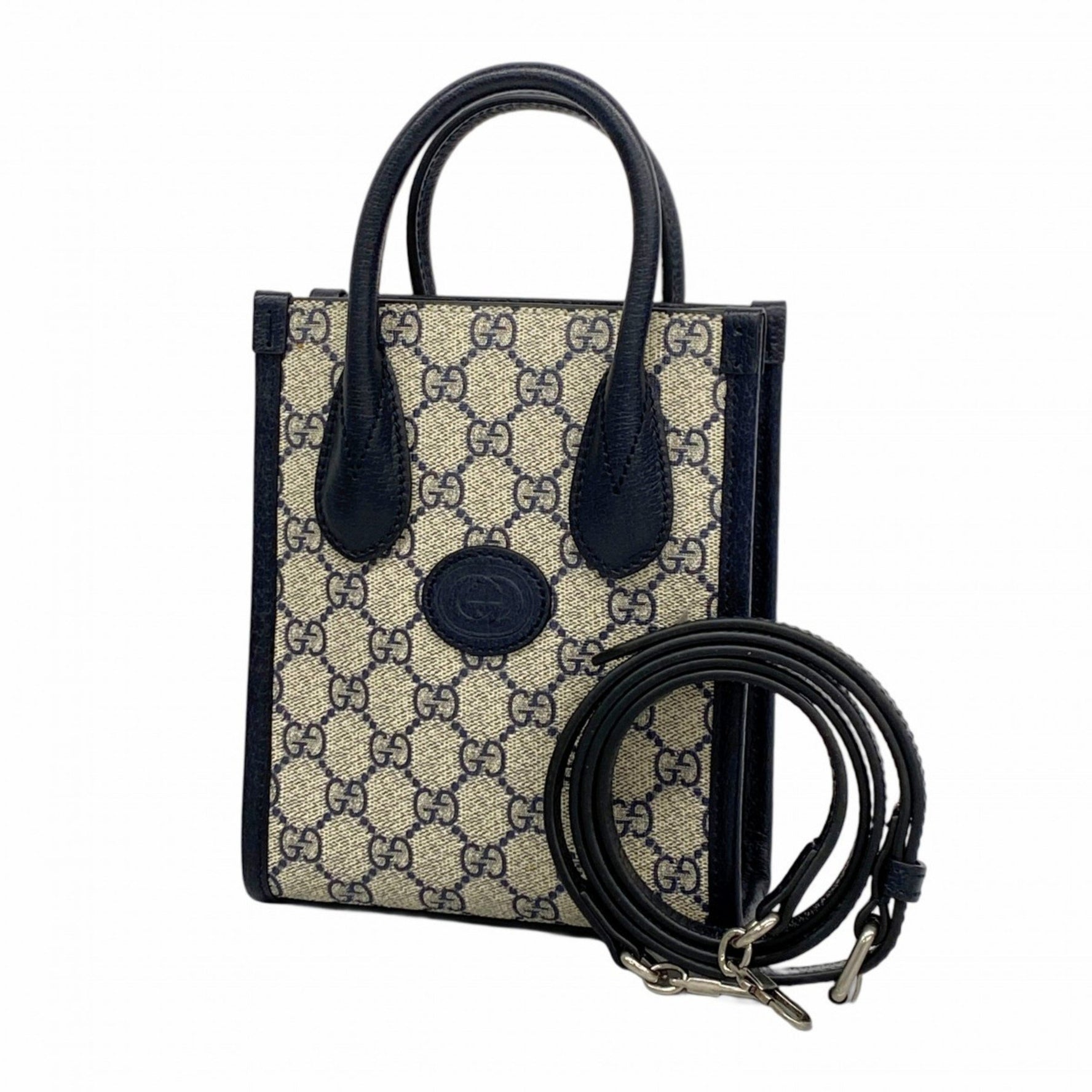Gucci GG Supreme handbag navy women's