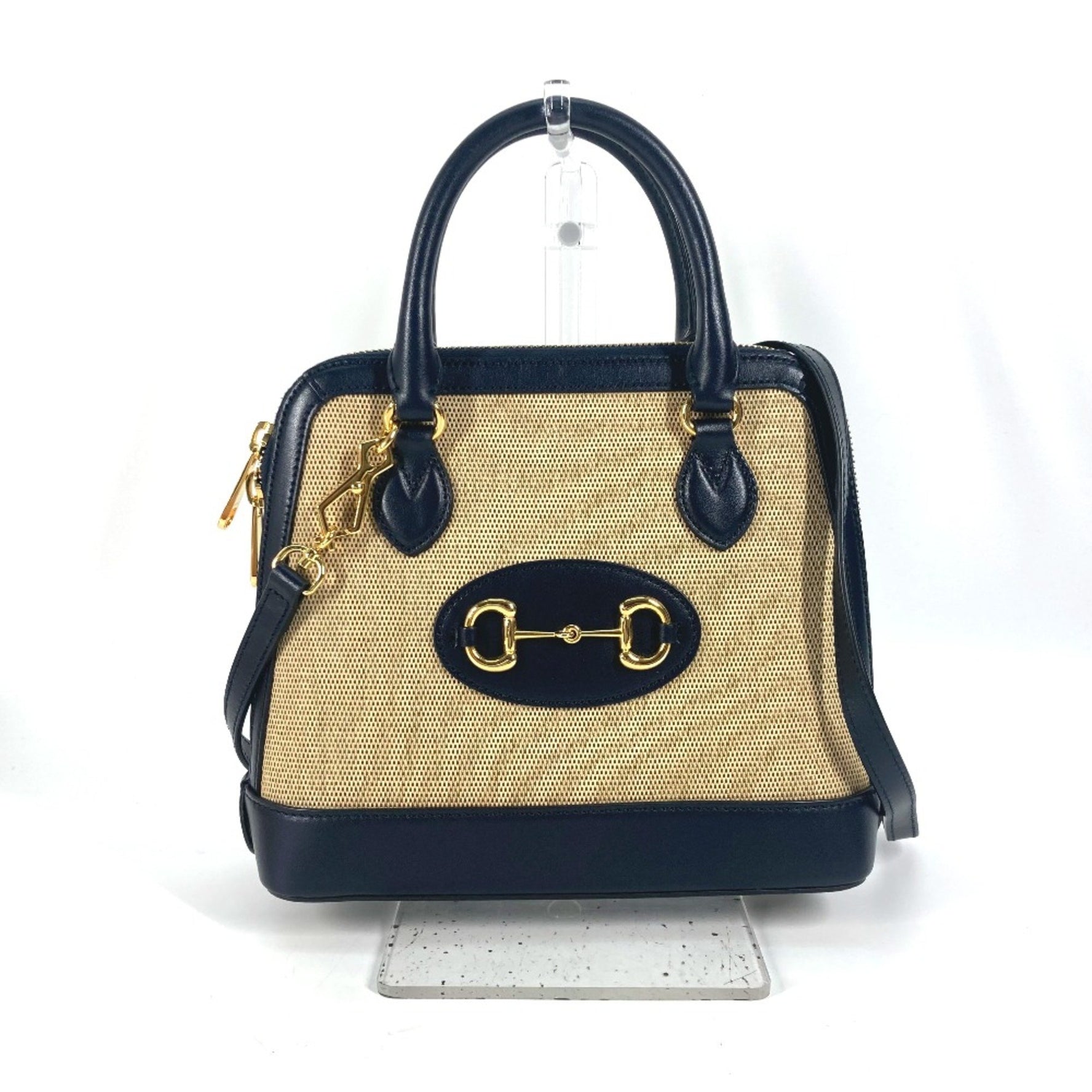 Gucci Horsebit 1955 2WAY Shoulder Bag Shoulder bag Crossbody Hand Bag Beige dark navy