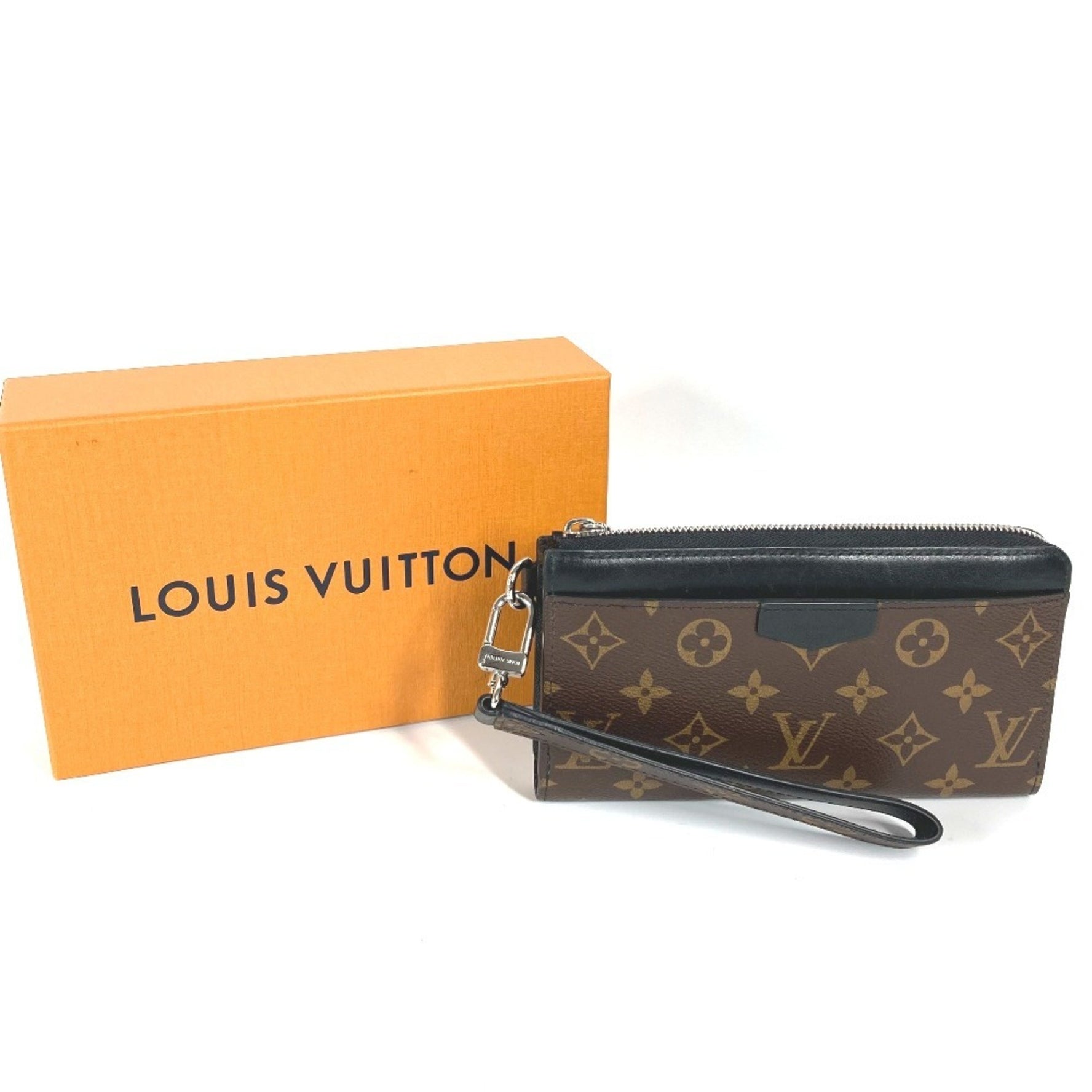 LOUIS VUITTON M69407 Monogram Macassar Zippy Dragonne Long Wallet with Strap, Canvas, Men's, Brown