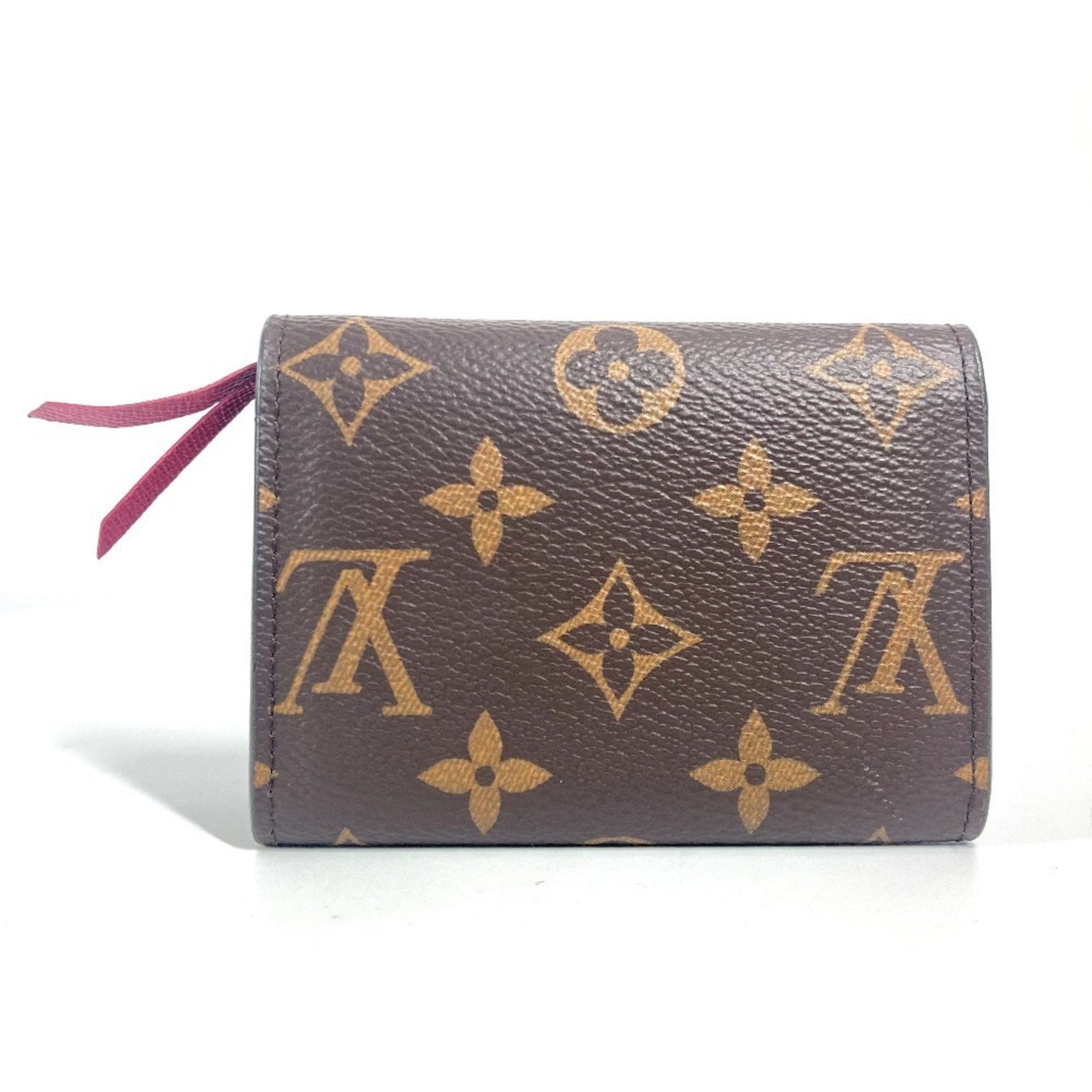 Louis Vuitton Monogram Portemonnay Rosalie Compact Wallet Bi-fold Canvas Men's Fuchsia Pink