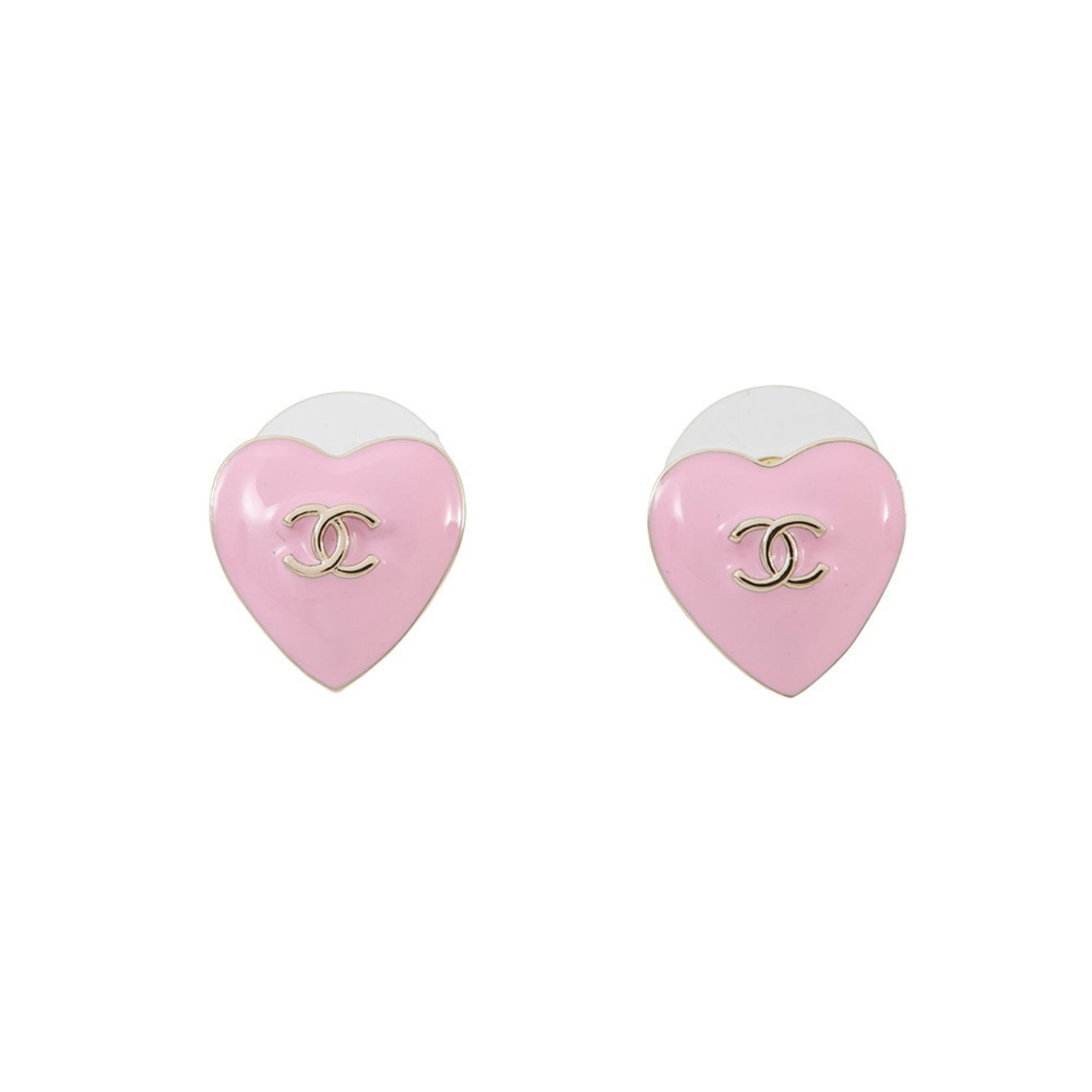 Chanel Coco Mark Heart Motif Earrings