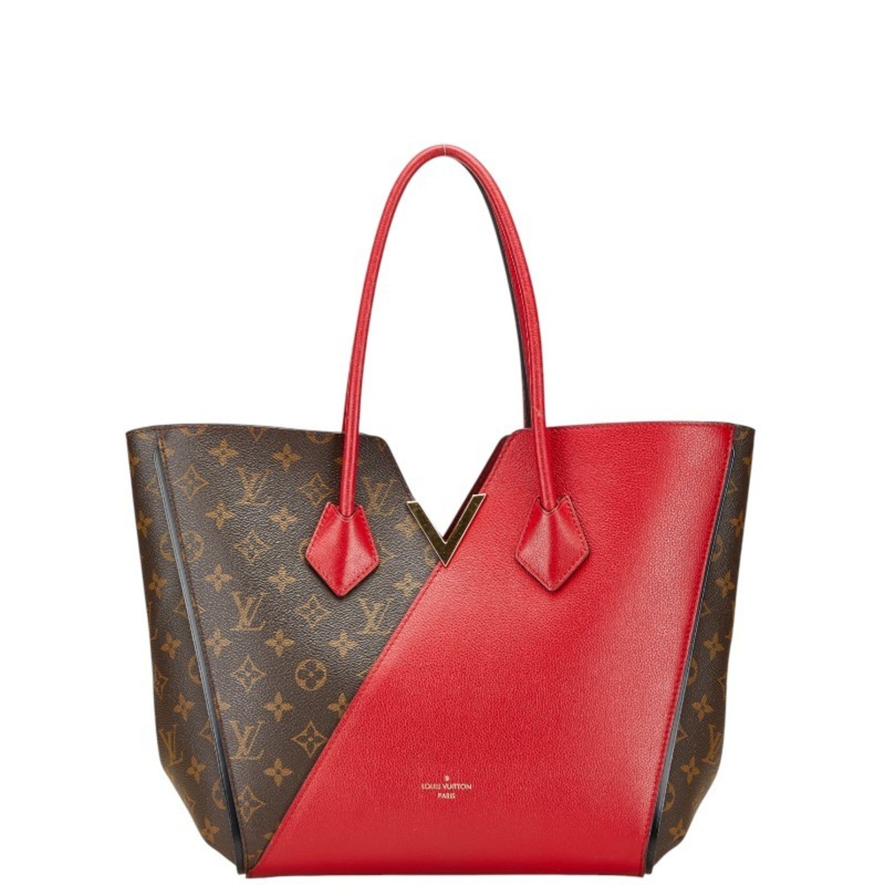 Louis Vuitton Monogram Kimono MM Tote Bag/Shoulder Bag Cerise Red/Brown Leather LOUIS VUITTON