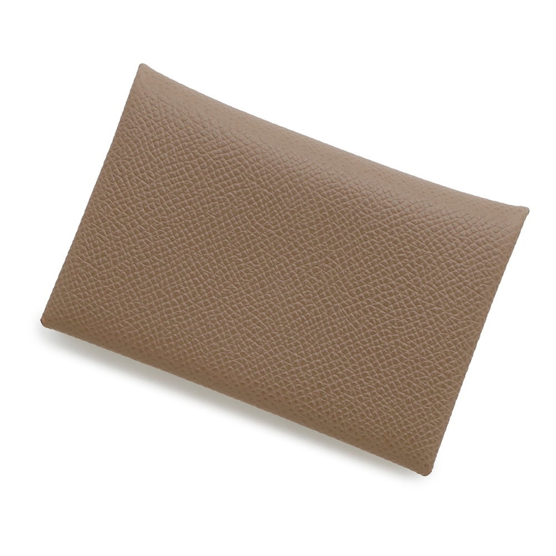 Hermes Hermès Calvi Etoupe Card Case with U Stamp