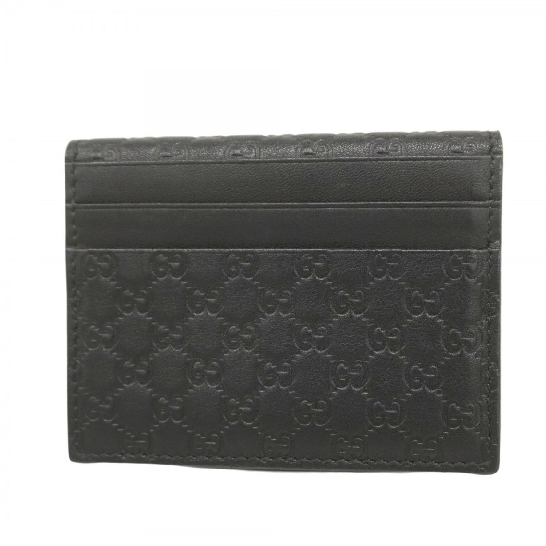 Gucci Micro Guccissima Business Card Case Leather Champagne