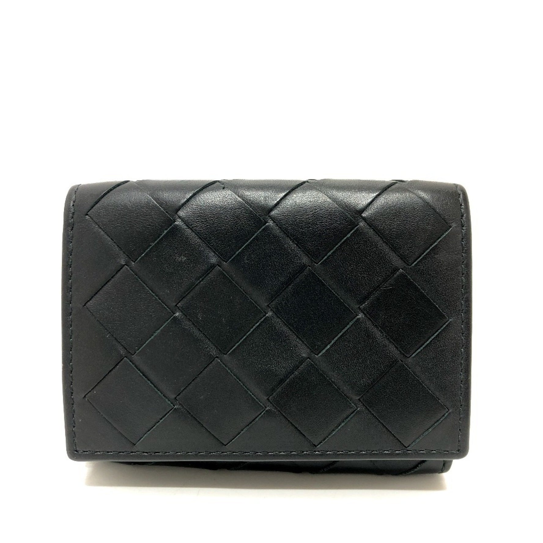 BOTTEGA VENETA Intrecciato Compact Wallet, Tri-fold Leather