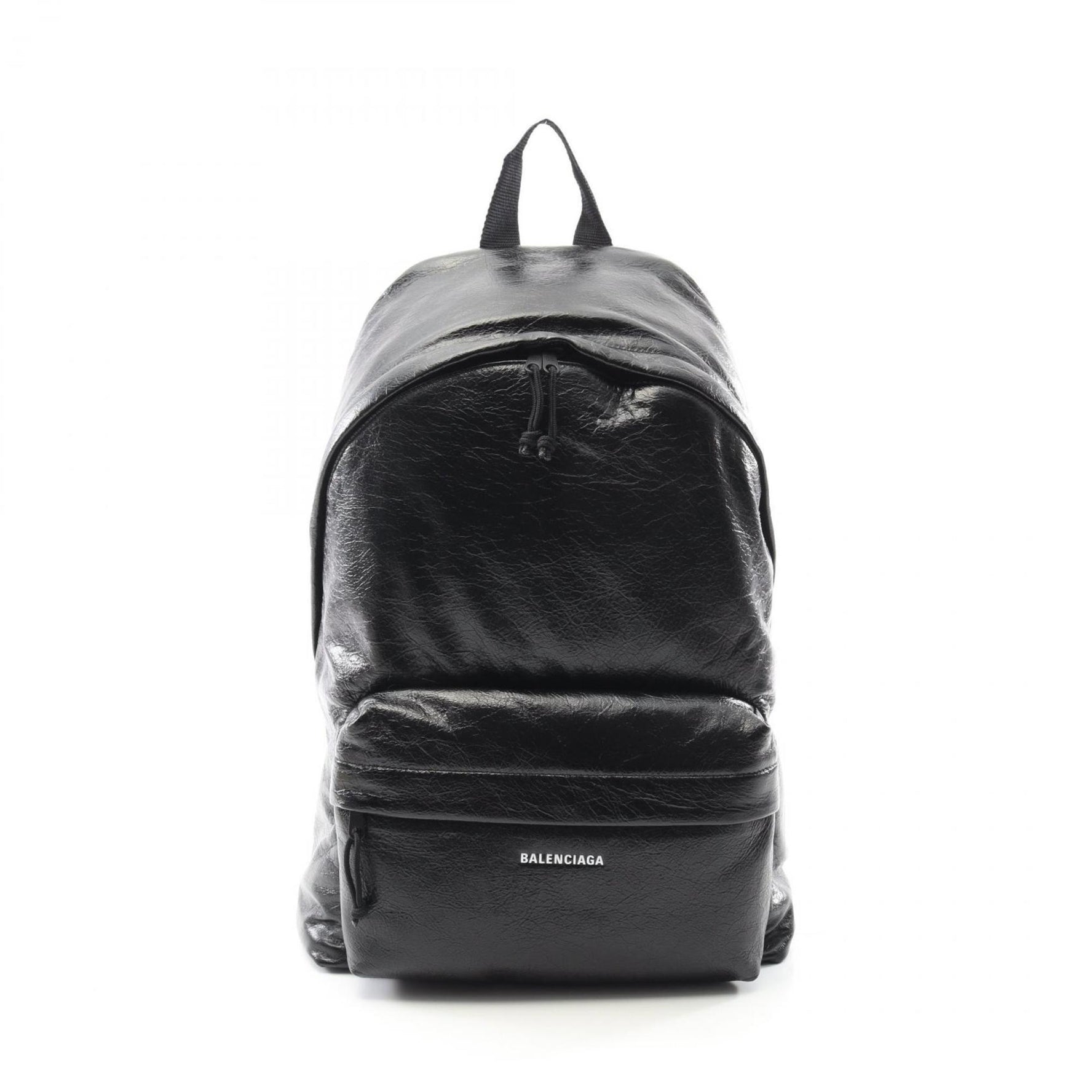 BALENCIAGA Explorer Backpack Leather for Men and Women Black 5032211VG071000