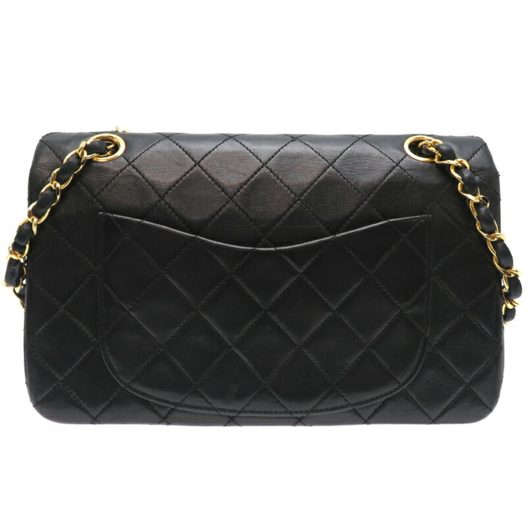 Chanel Matelasse Chain Shoulder 23 Women's Bag A01113 Lambskin Black