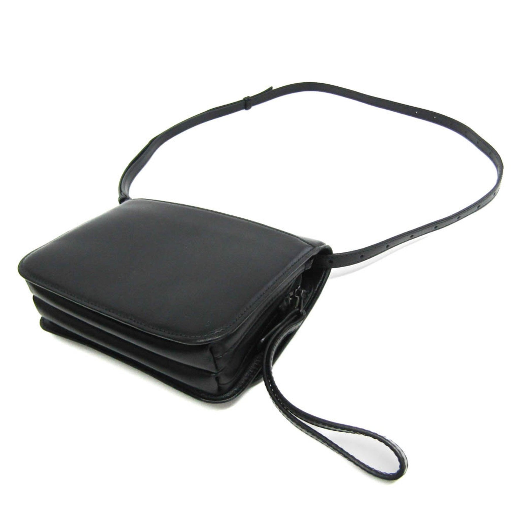 Balenciaga B Logo Women's Leather Shoulder Bag Black