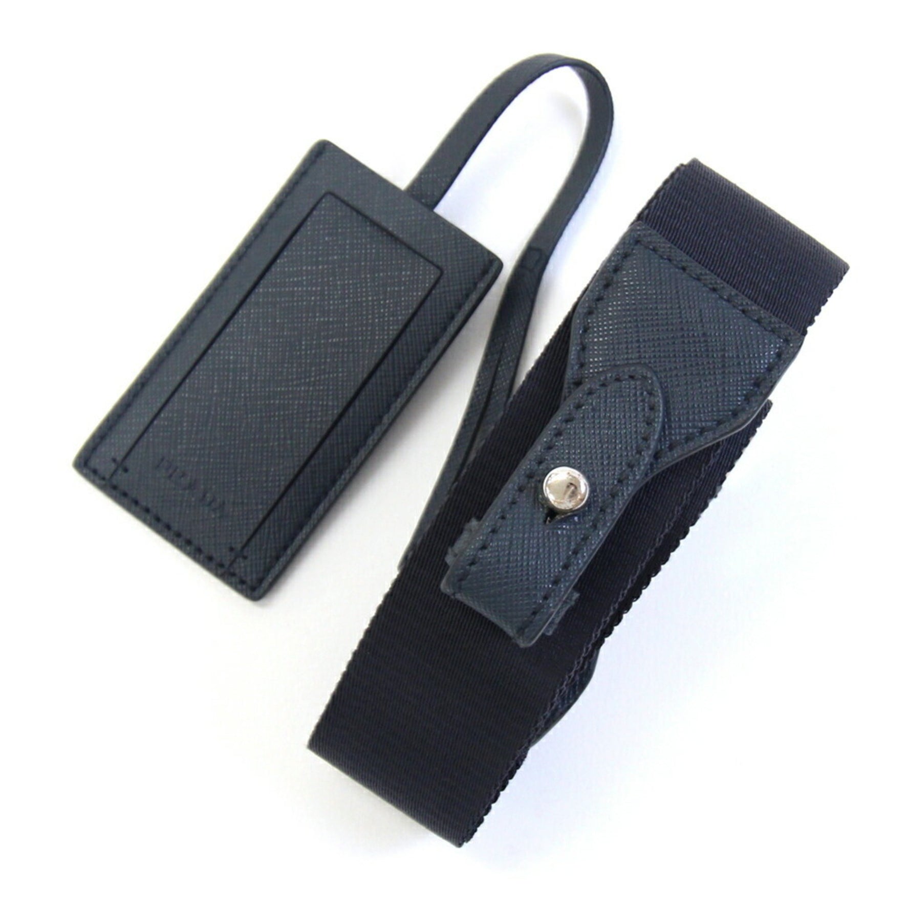Prada Shoulder Strap Canvas Leather Name Bag