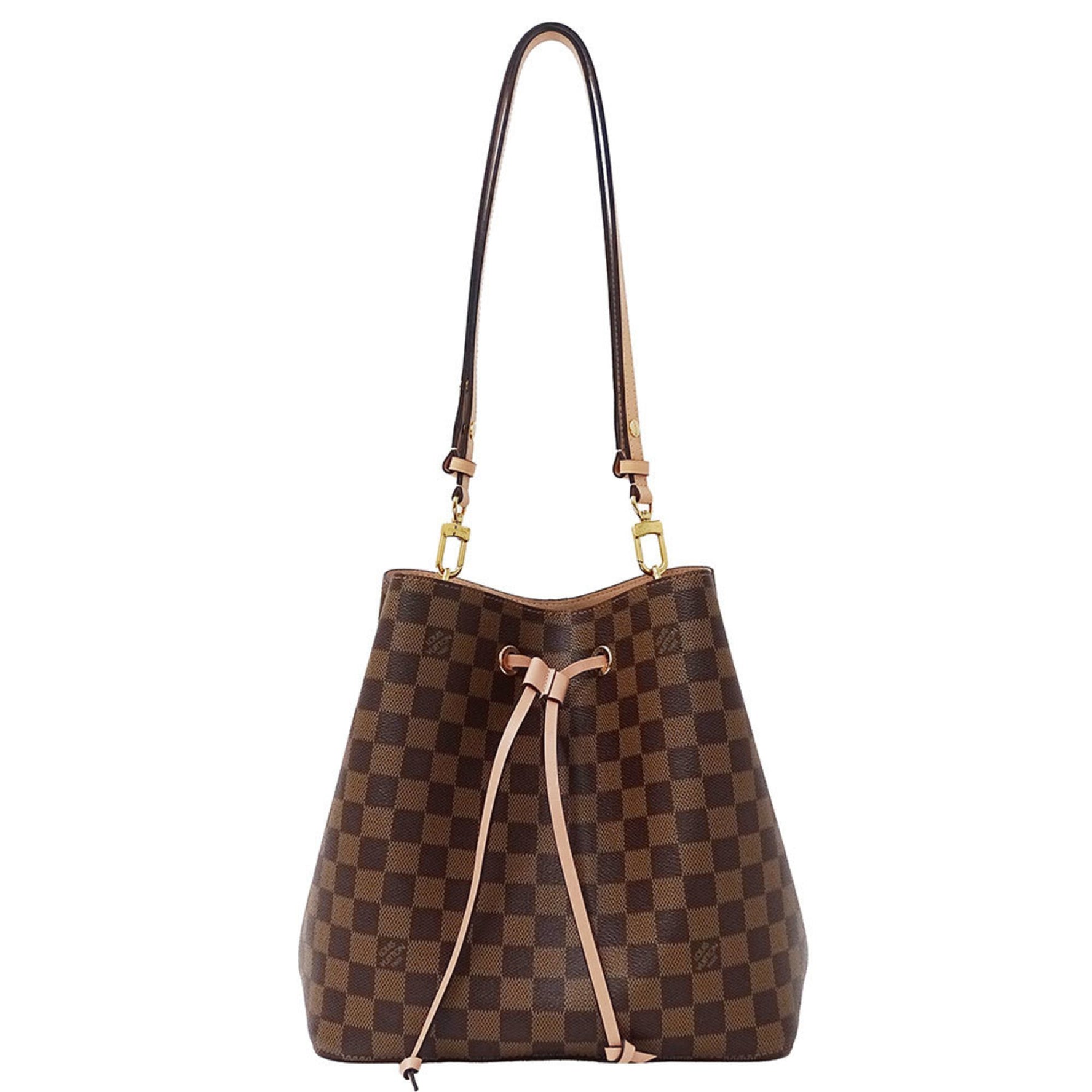 Louis Vuitton NeoNoe Venus Damier Canvas Shoulder Bag (Brown/Pink) Shoulder/Crossbody Bag, Drawstring Style