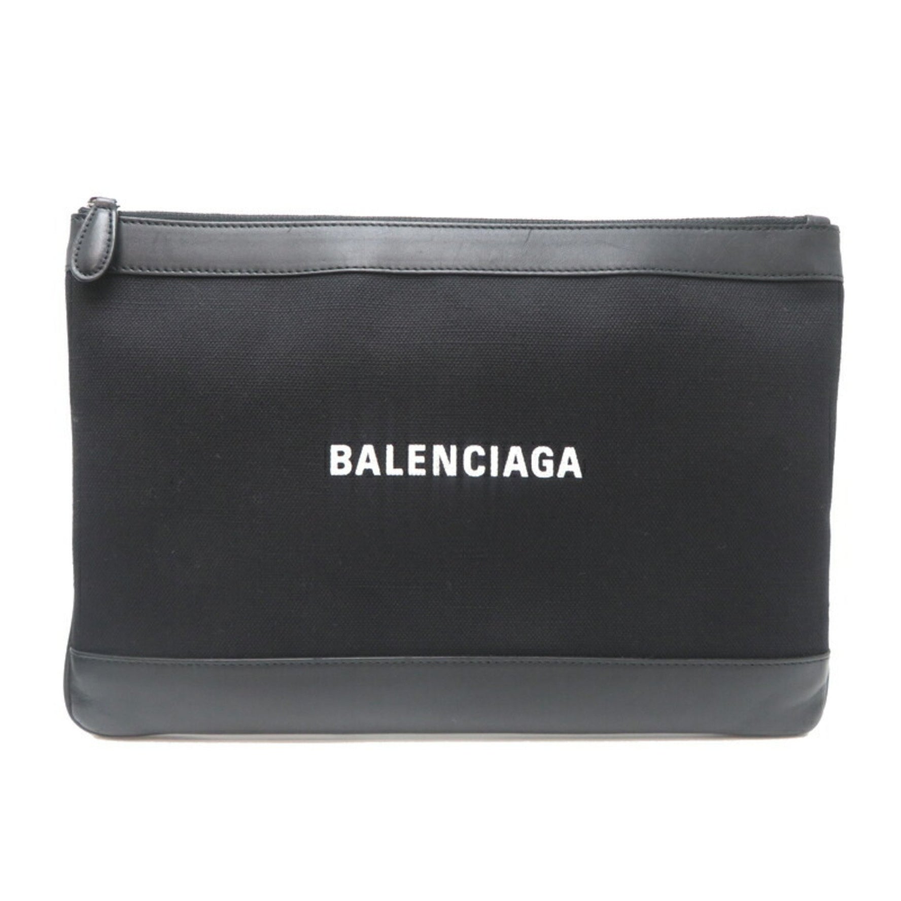 Balenciaga Navy Clip M Men's Clutch Bag Canvas