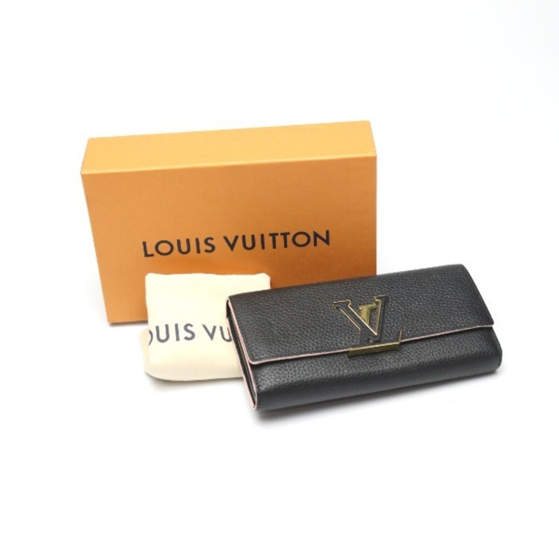 Louis Vuitton Bifold Long Wallet Taurillon Portefeuille Capucines LV