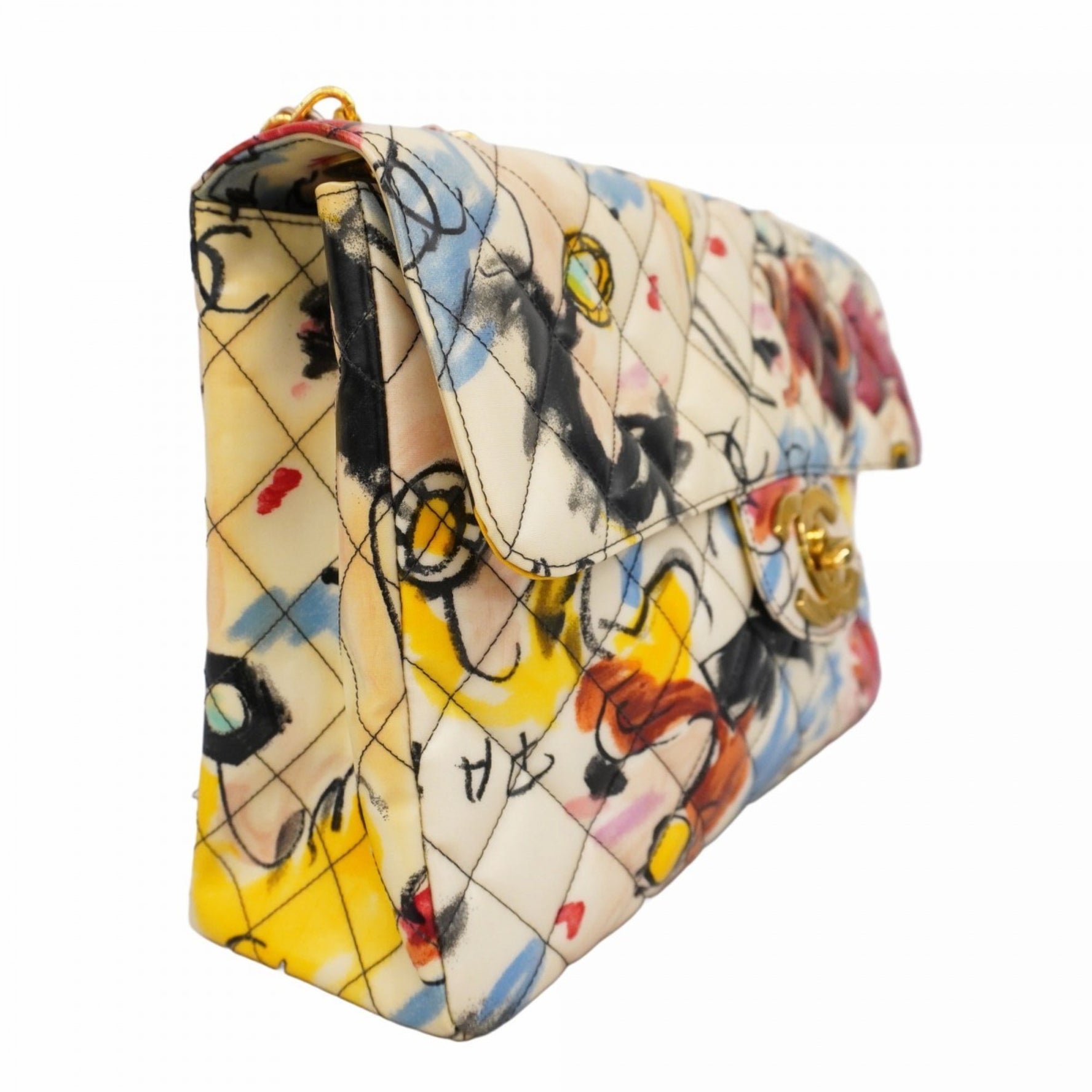 Chanel Shoulder Bag Deca Matelasse W Chain Multicolor Hawaii Limited Edition Ladies P939173