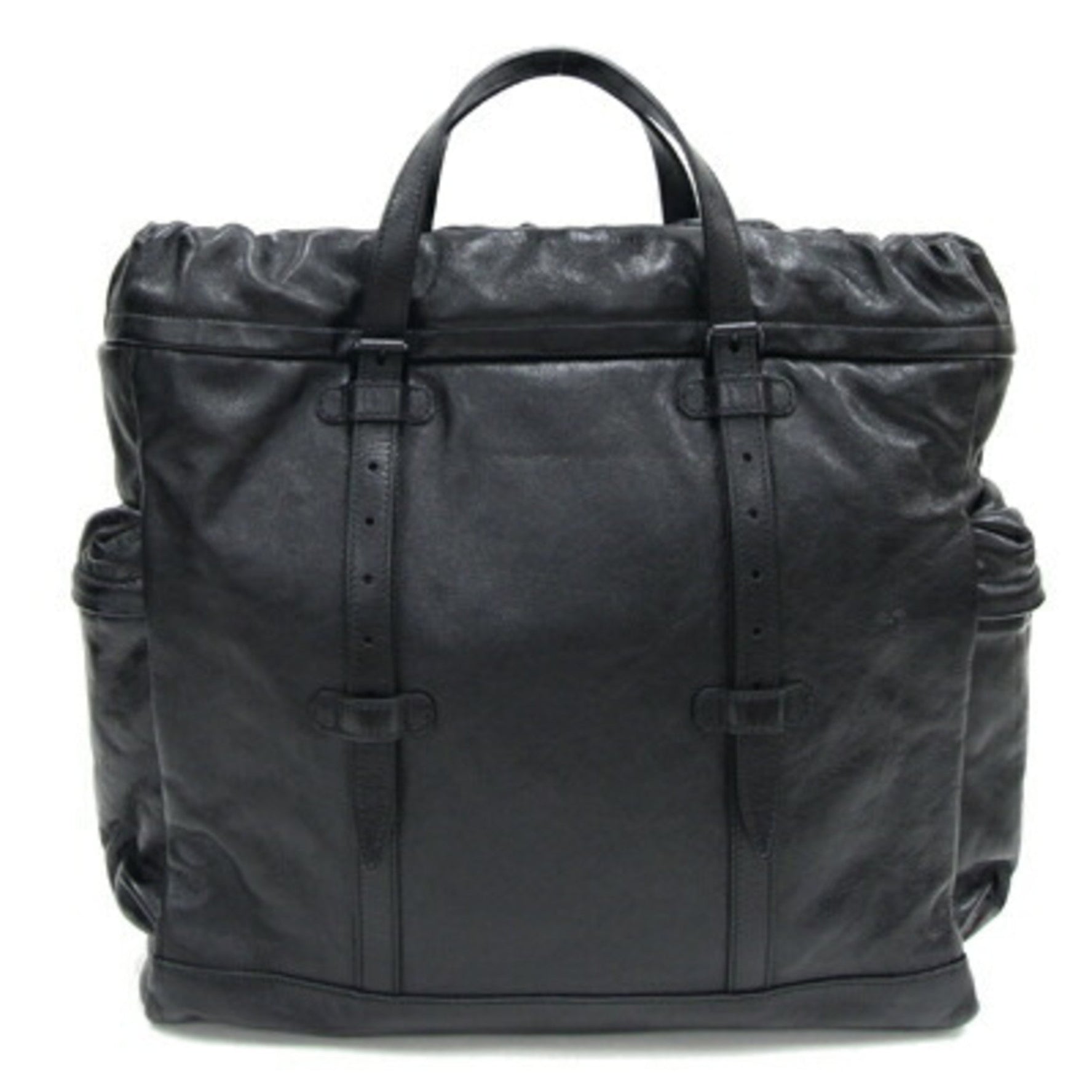 Gucci Tote Bag Drawstring Leather Lining GG Men Women