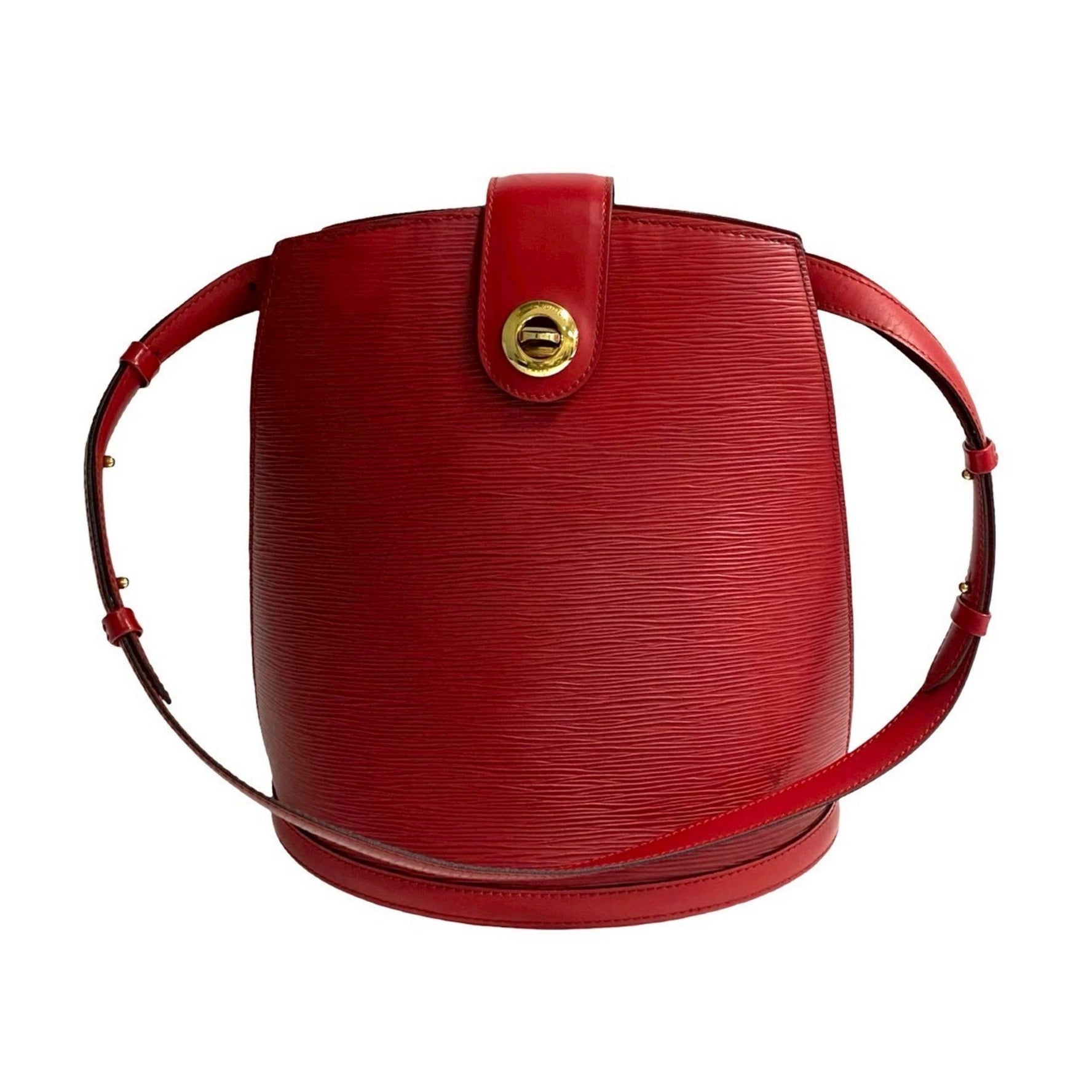 Louis Vuitton Cluny Epi Leather One Semi Shoulder Bag Tote Red
