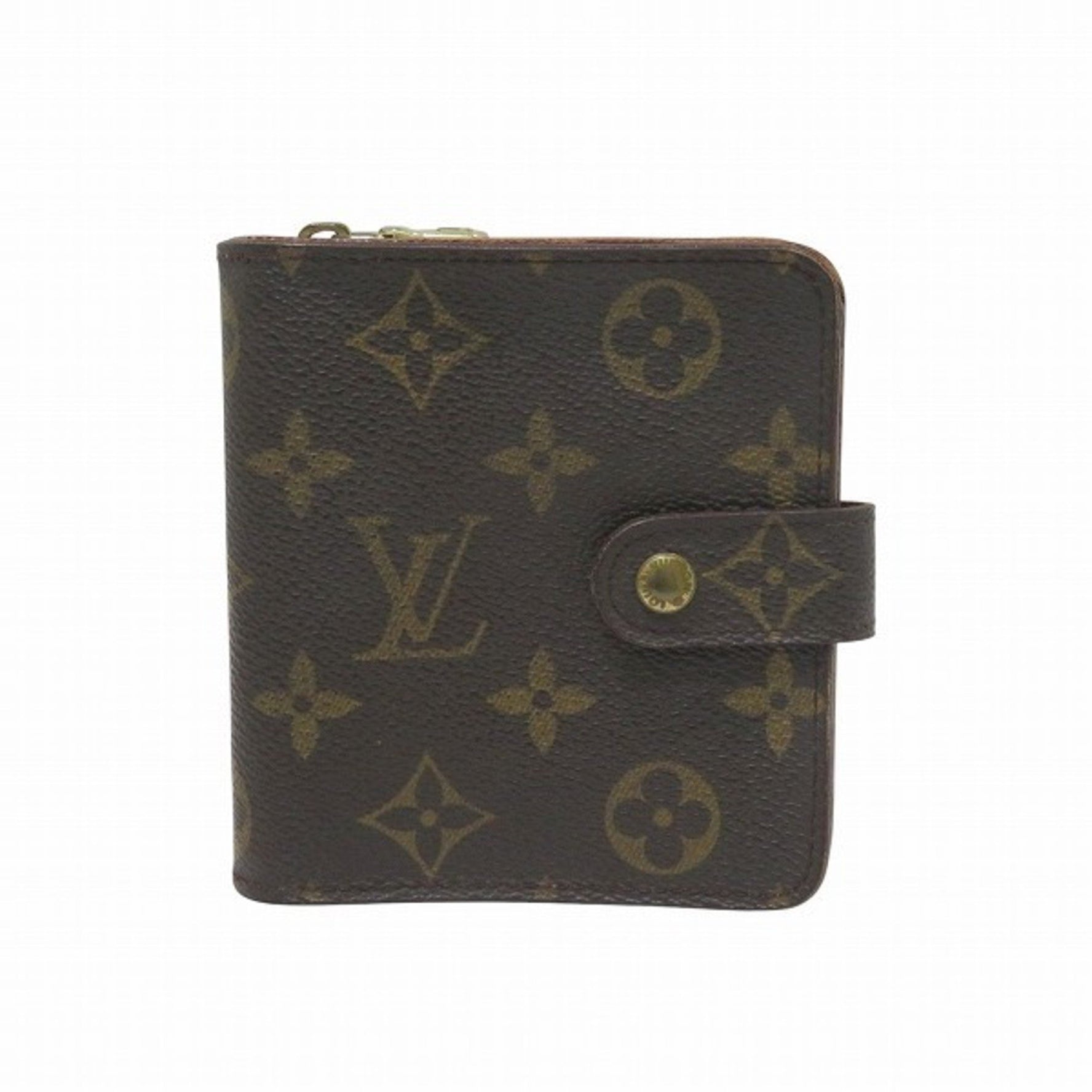 Louis Vuitton Monogram Compact Zip Bi-fold Wallet M61667 for Men and Women