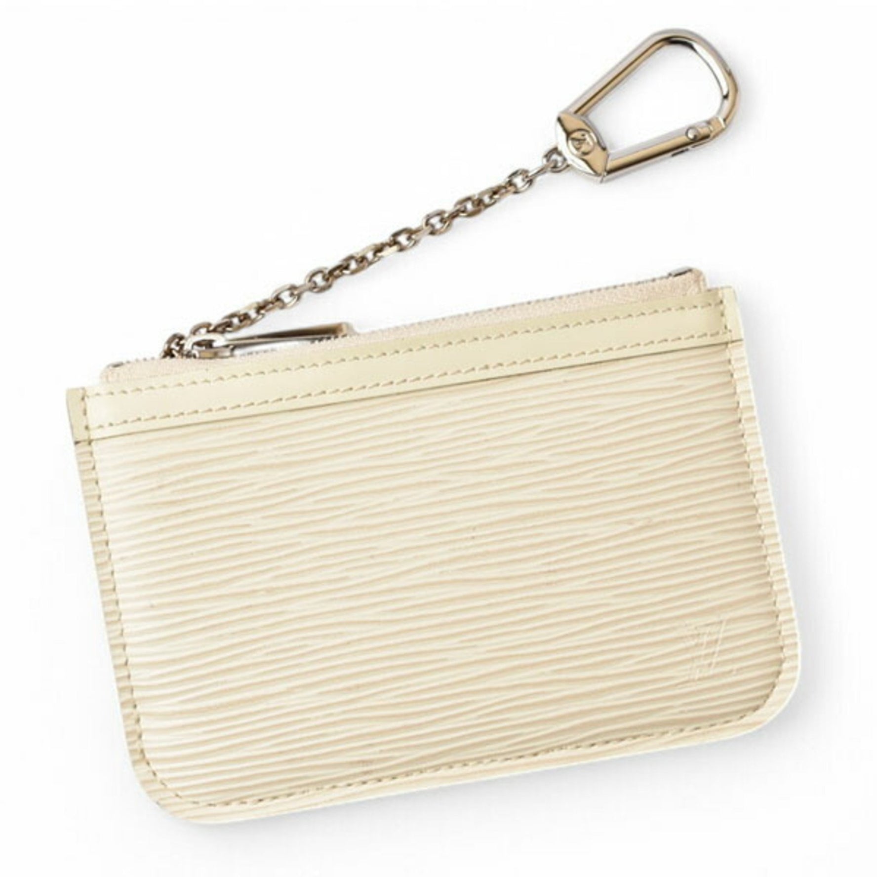 Louis Vuitton Coin Purse Key Case Pochette Cle NM Epi Ivory Leather