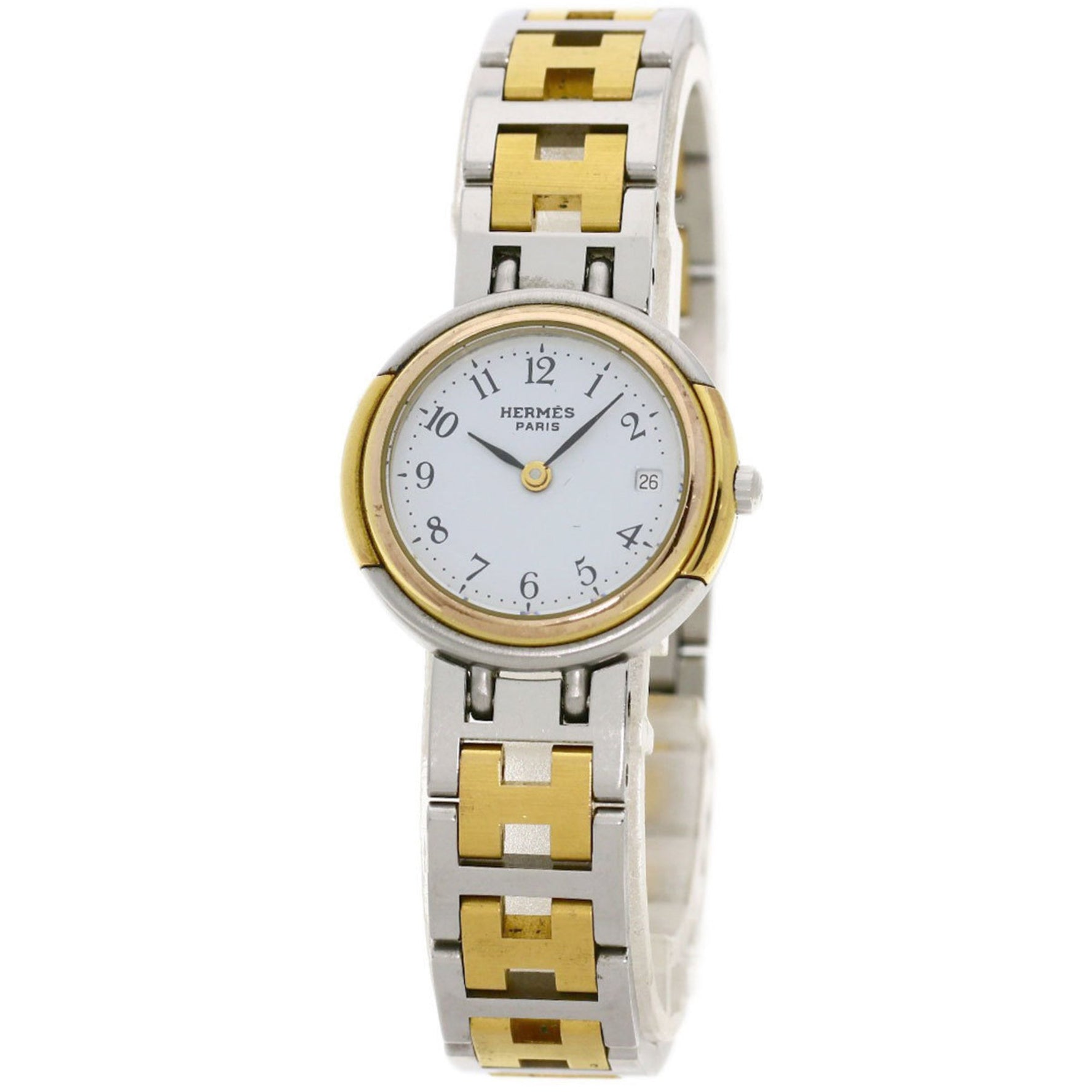 Hermes Windsor Watch Stainless Steel Combination Ladies HERMES