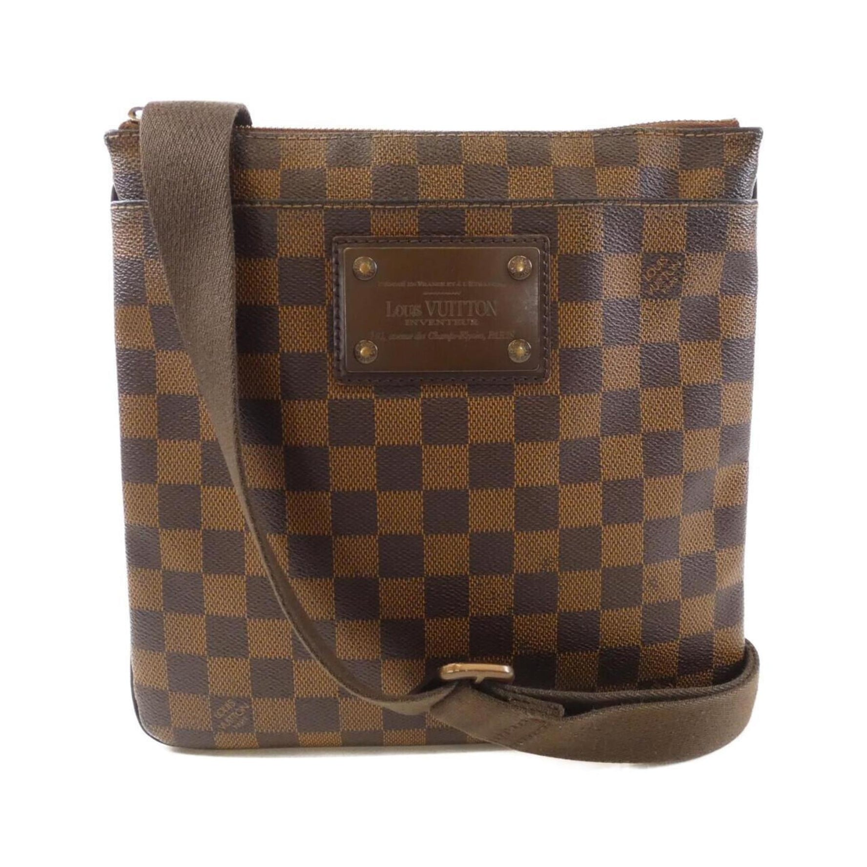 Louis Vuitton Damier Pochette Plat Brooklyn N41100 Shoulder Bag