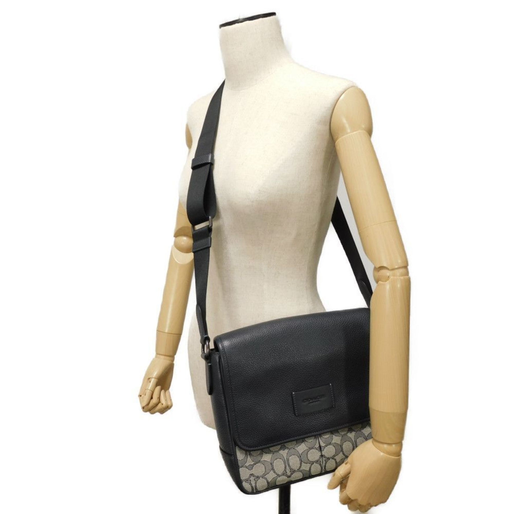 Coach Sprint Map Shoulder Bag, Size 25, Current Model, Embossed Midnight Signature Jacquard, Bag