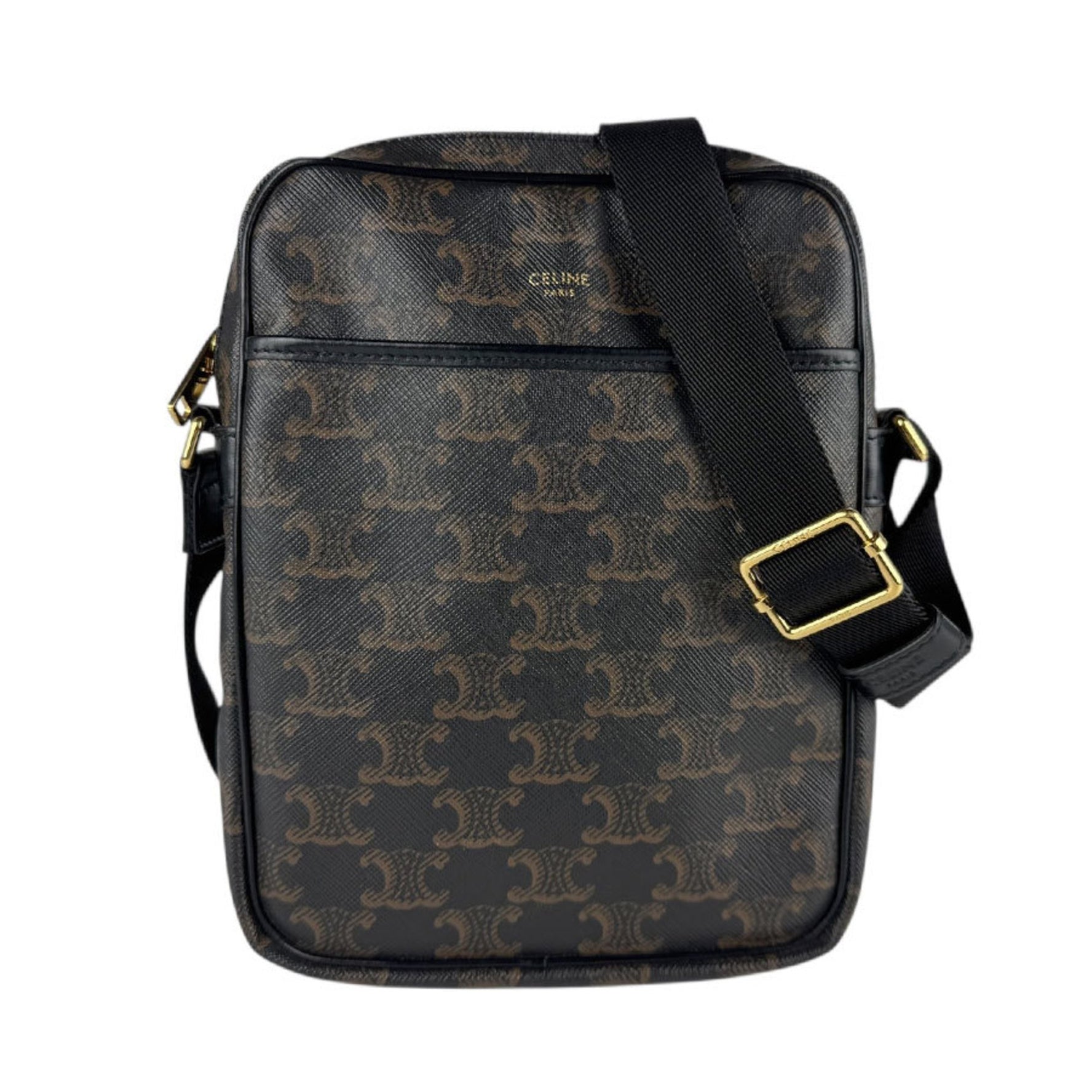 Celine Vertical Shoulder Bag, Black/Brown