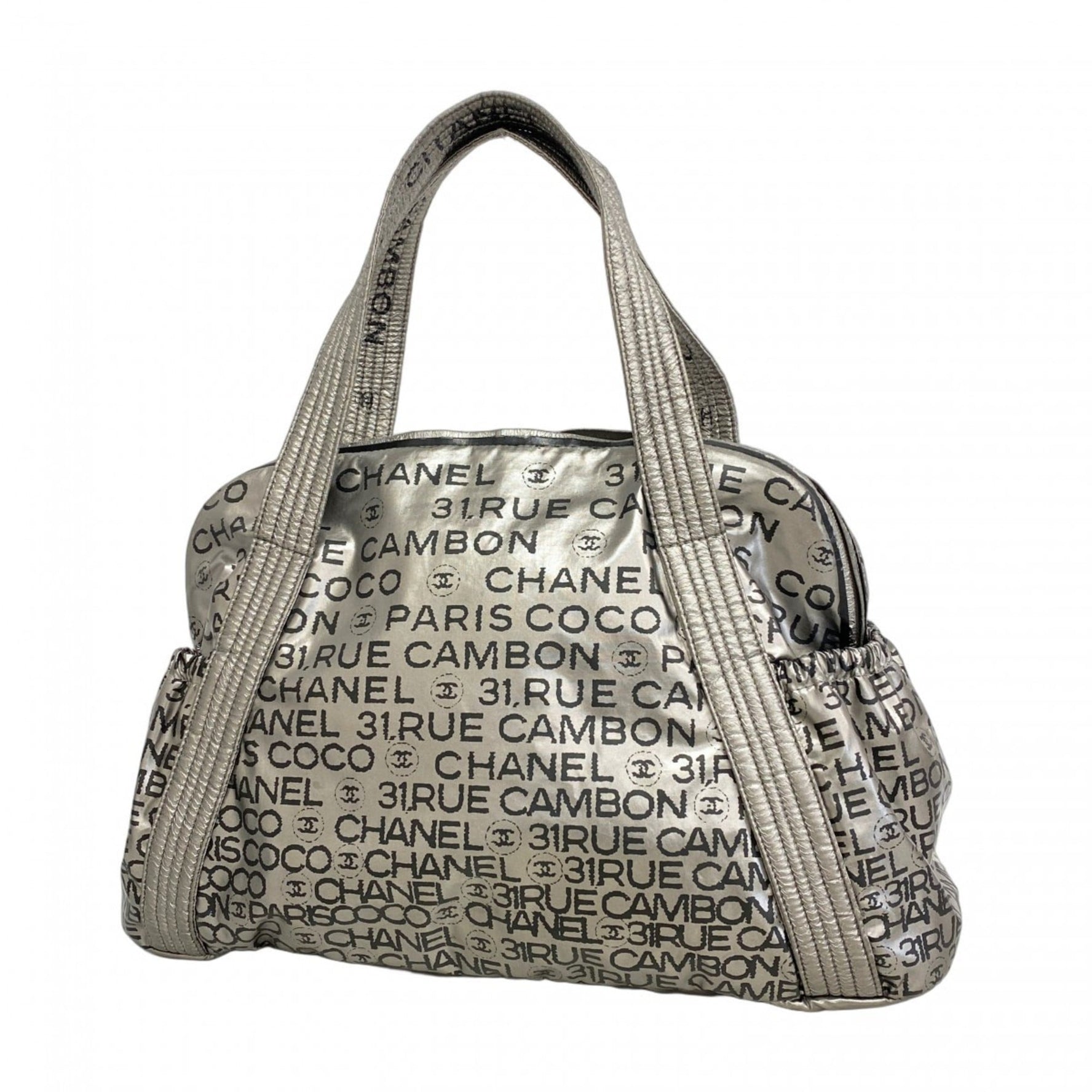 Chanel Unlimited Tote Bag Leather Gray Black