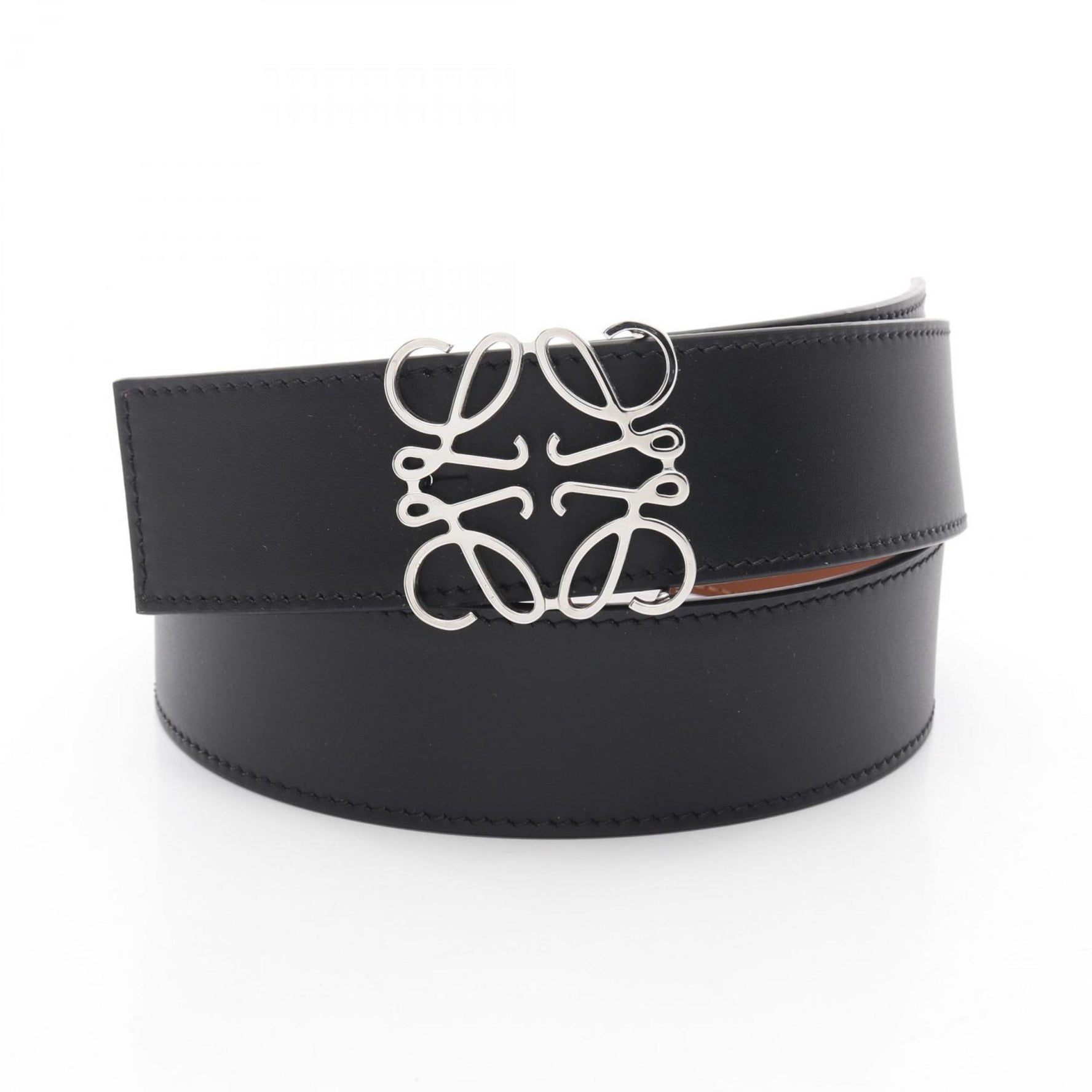 LOEWE Anagram Belt Clothing Leather Men Women Black Brown