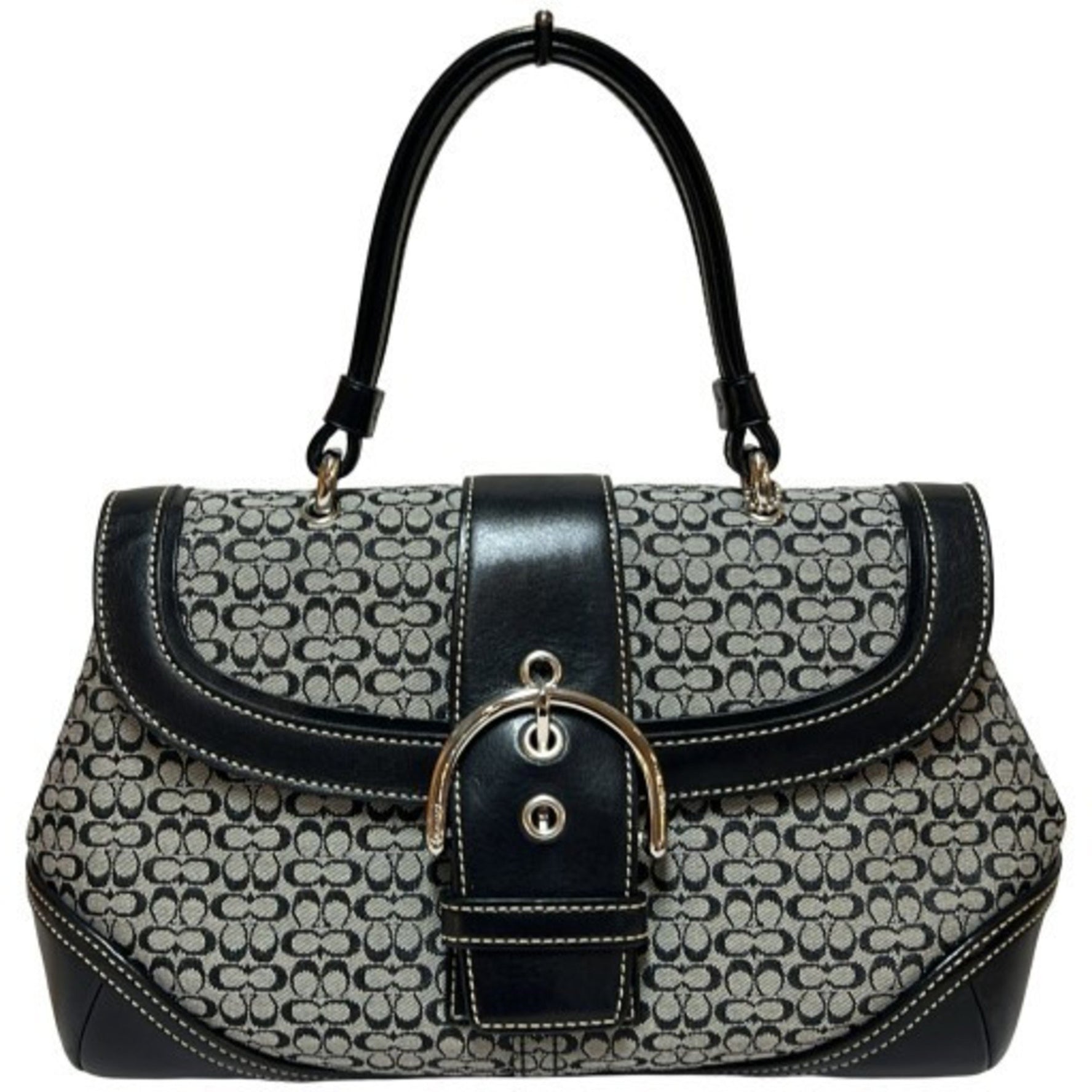 COACH Soho Mini Signature Handbag 7078 Leather Canvas SOHO Mikunigaoka Store