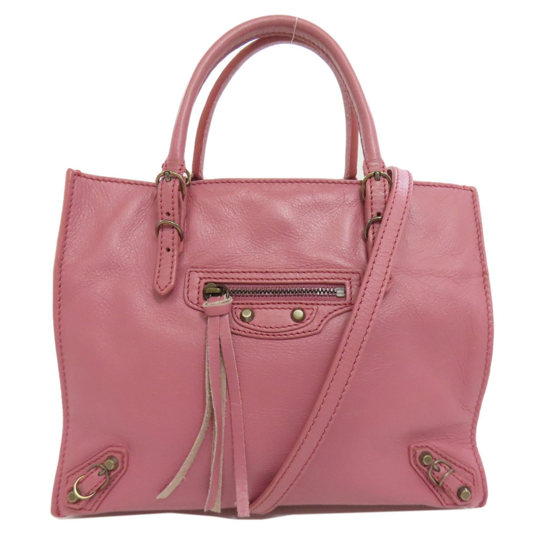 BALENCIAGA Paper Bag Mini Handbag Calfskin