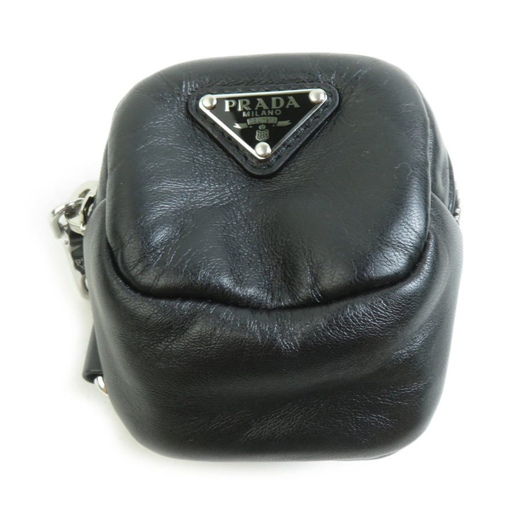 Prada Pouch Arm Bag Leather and Rubber