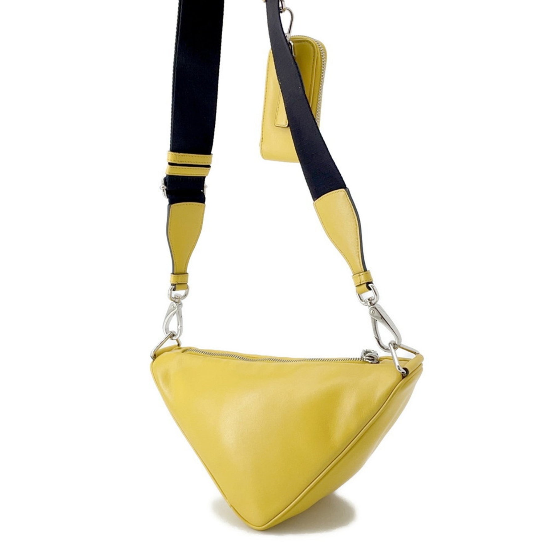 Prada Triangle Leather Shoulder Bag