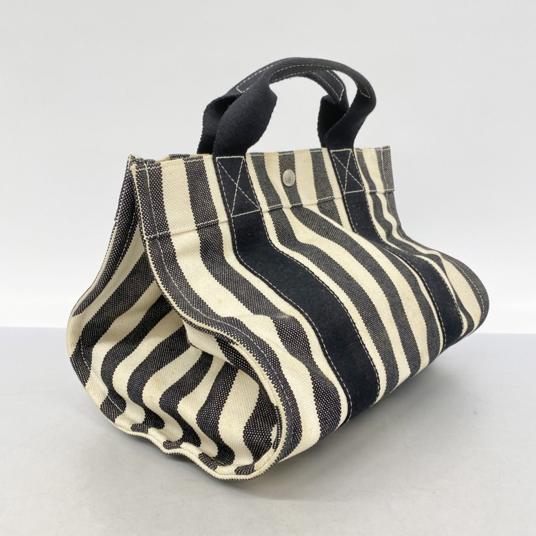 Hermes Hermès Cannes PM Tote Bag, Canvas, Black and White