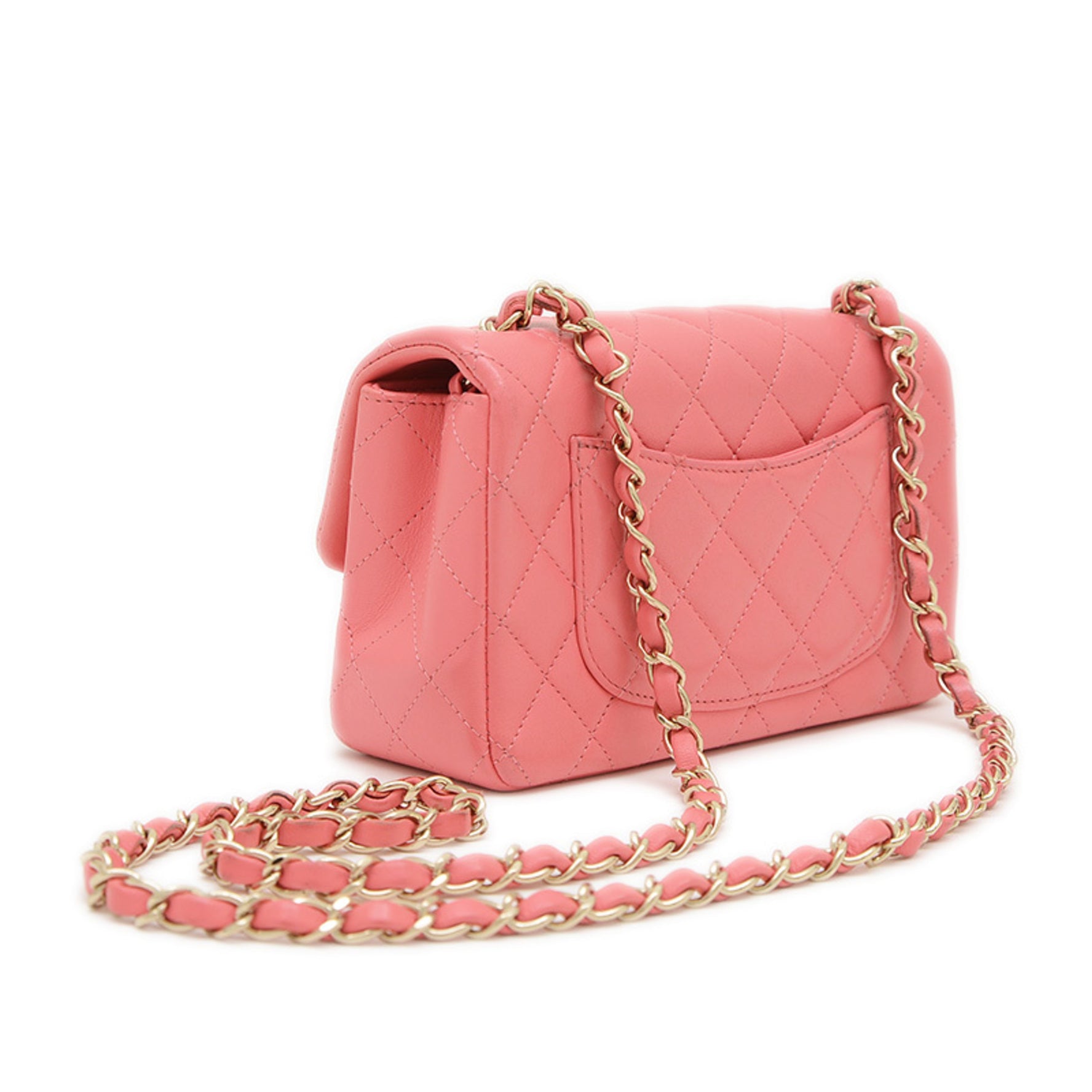 Chanel Mini Matelasse 20 Chain Shoulder Bag in Lambskin with Gold Hardware