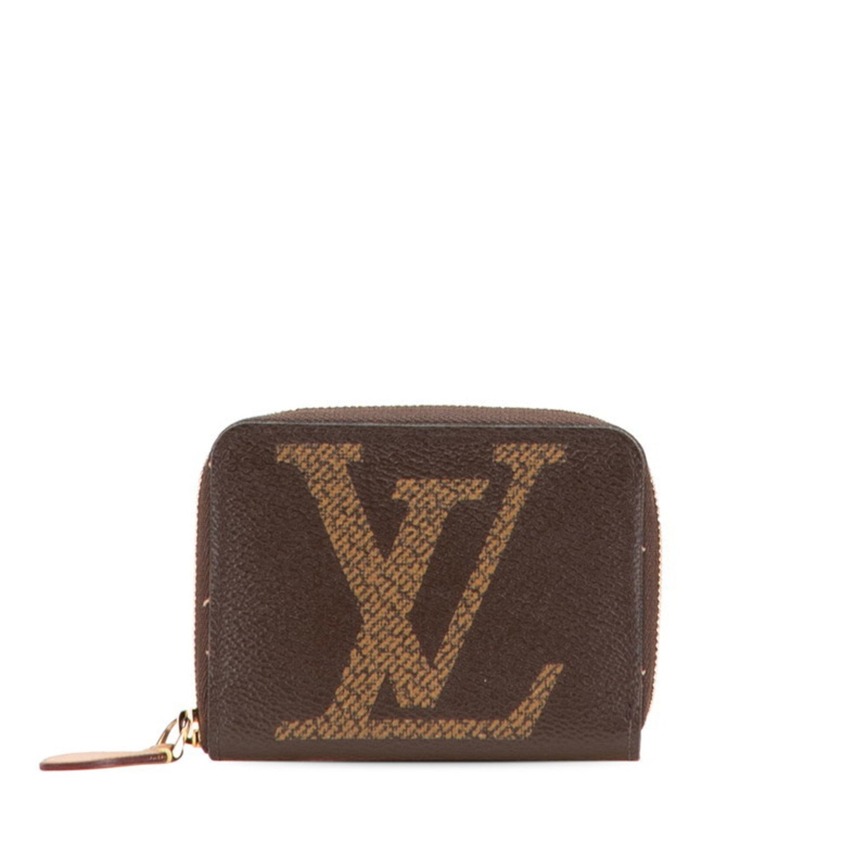 Louis Vuitton Monogram Giant Zippy Coin Purse Brown/Black Leather LOUIS VUITTON