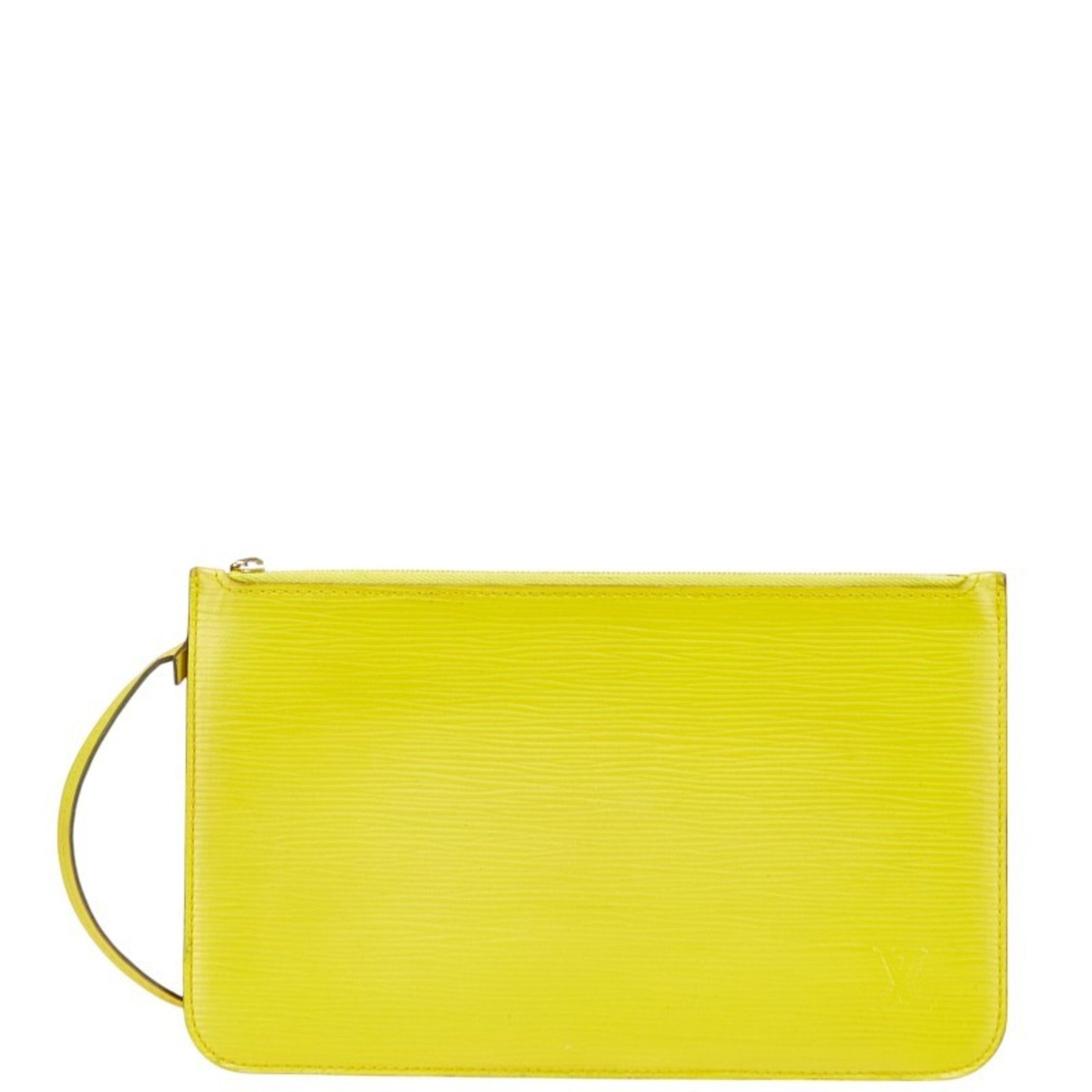 Louis Vuitton Epi Neverfull accessory pouch, mimosa yellow leather