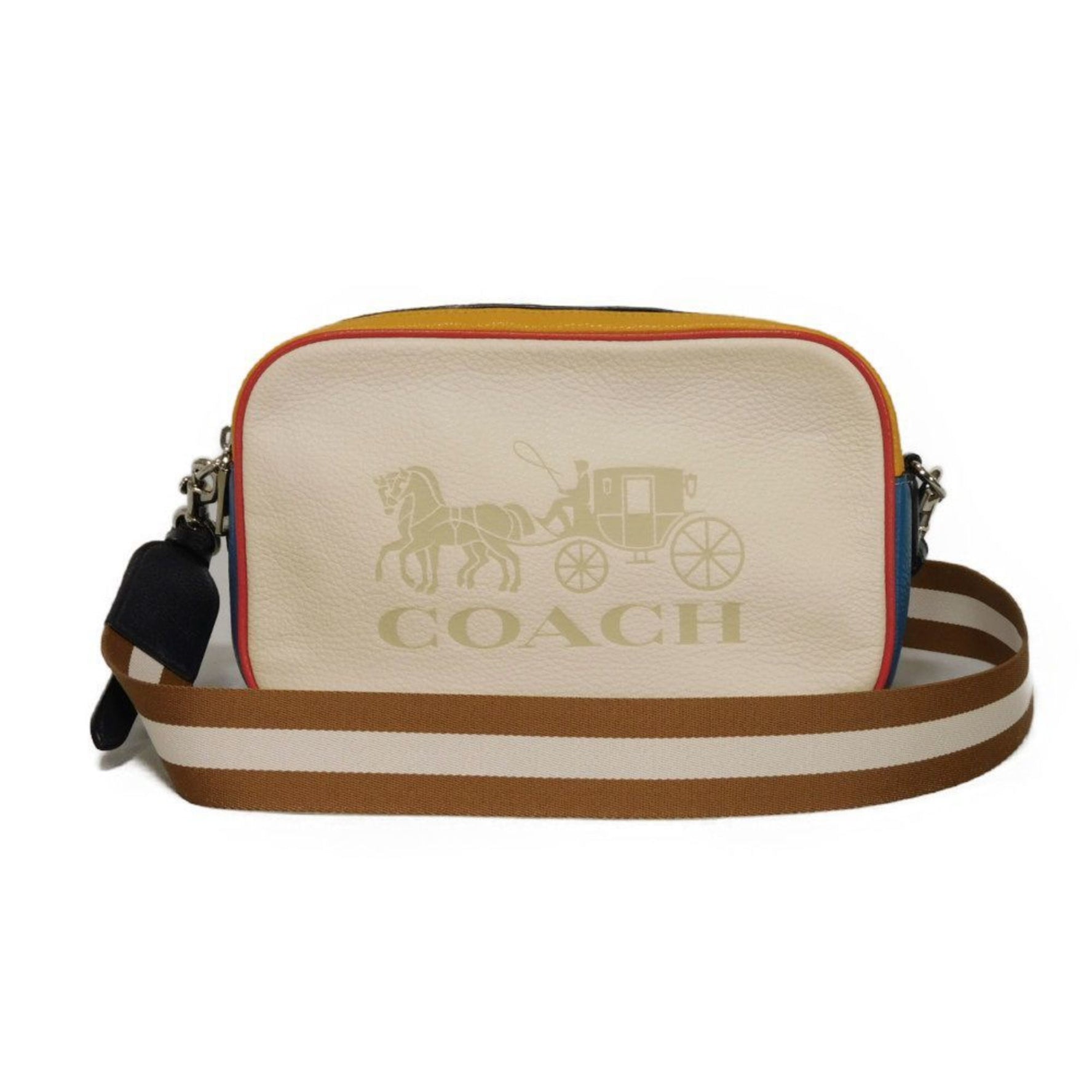 COACH Shoulder Bag Jess Crossbody Embossed Multi Color Block Unused Horse and Carriage Chalk 3041 Men's Bags