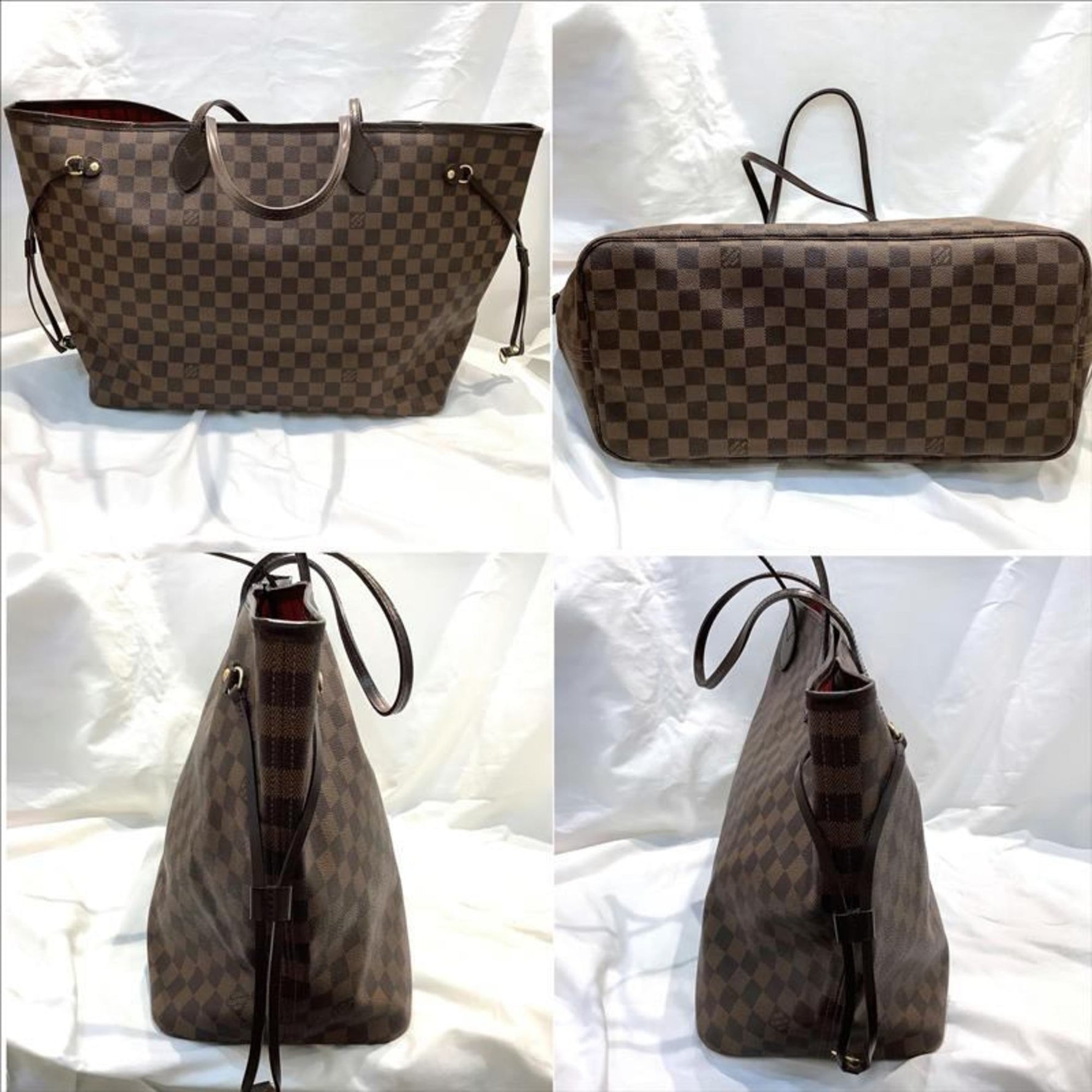 Louis Vuitton Neverfull GM Damier Ebene Tote Bag Large