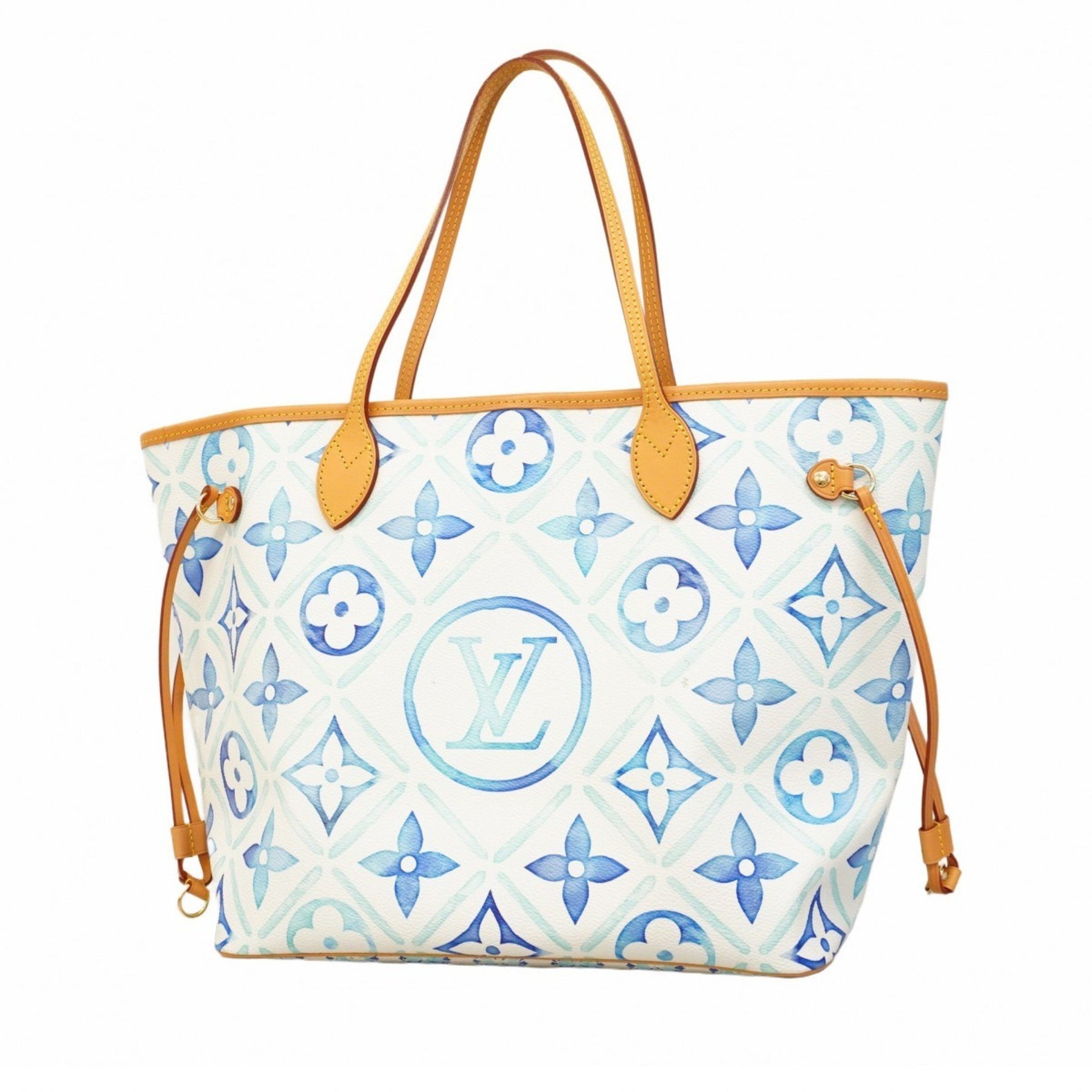 Louis Vuitton Tote Bag Monogram Tile Neverfull MM M11263 Lagoon Women's