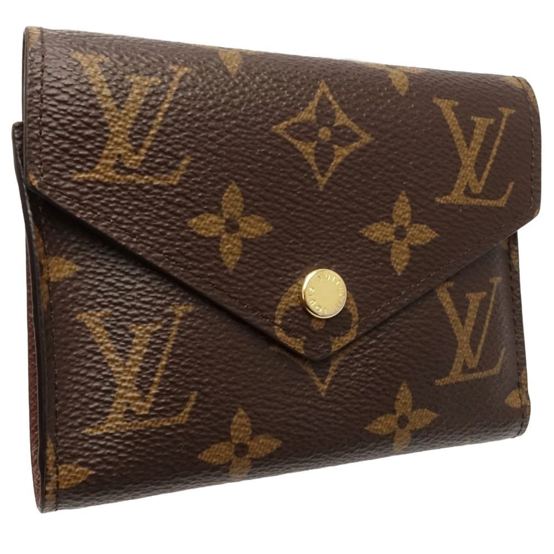 LOUIS VUITTON Louis Vuitton Monogram Tri-fold Wallet M62472 Portefeuille Victorine Brown