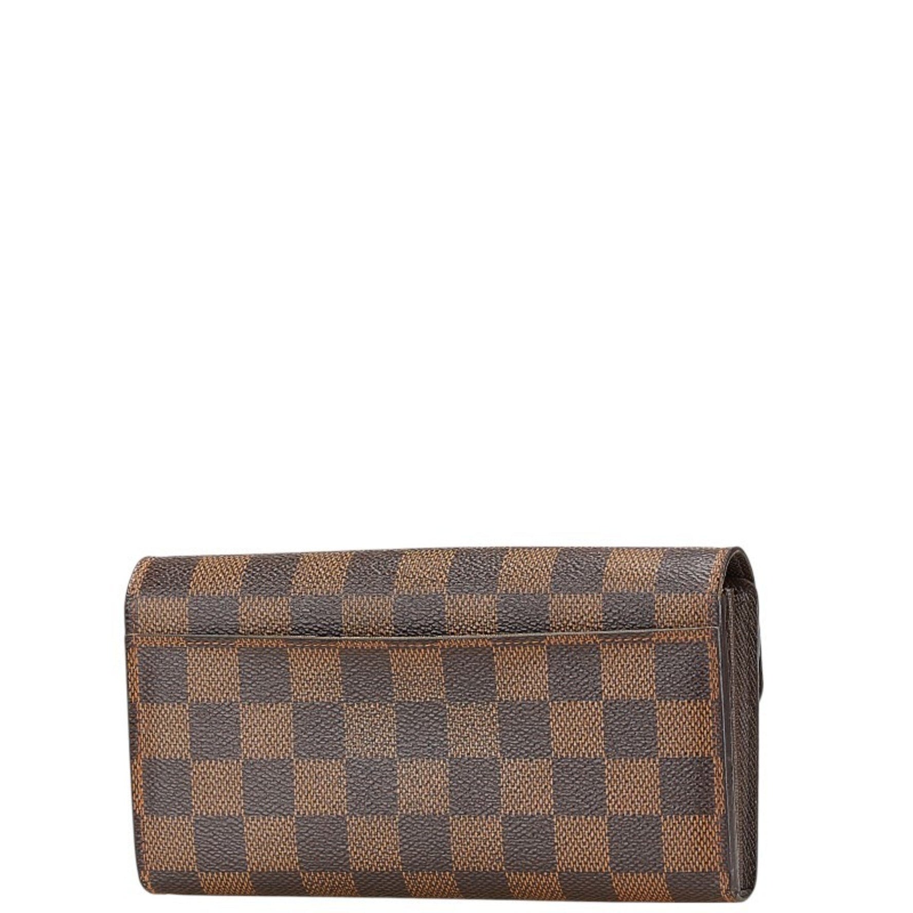 Louis Vuitton Damier Portefeuille Sarah Long Wallet Leather