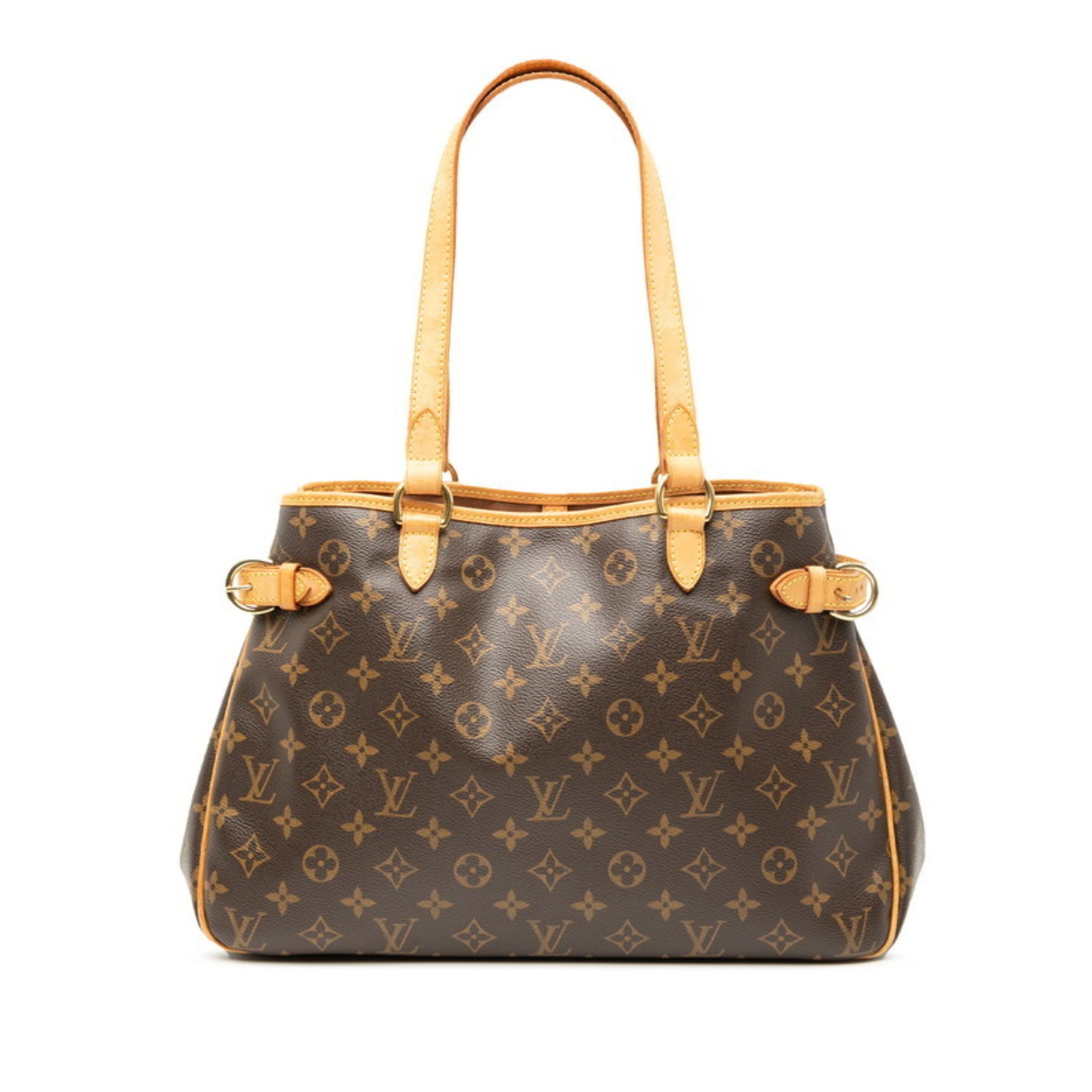 Louis Vuitton Monogram Batignolles Horizontal Shoulder Bag Tote Brown Leather LOUIS VUITTON