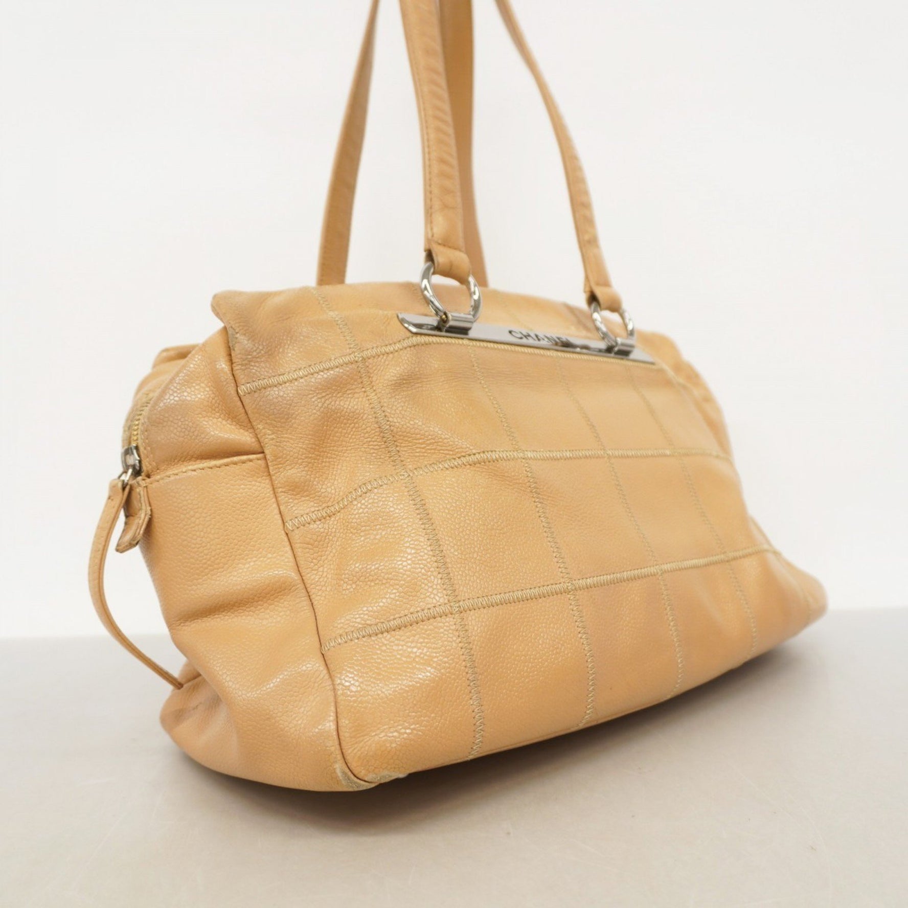 Chanel Chocobar Shoulder Bag, Caviar Skin