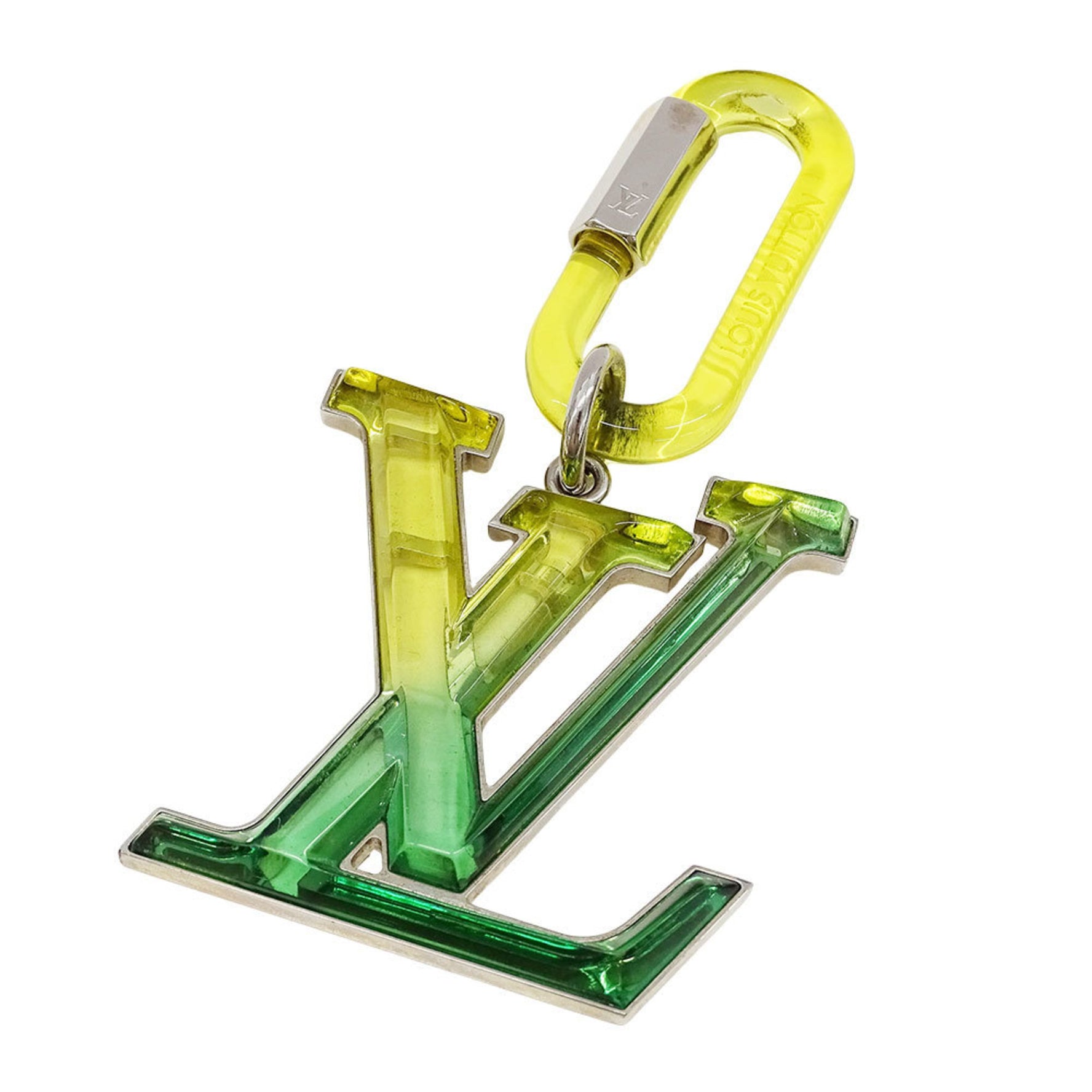 Louis Vuitton LOUIS VUITTON Keychain Men's Brand Bijoux Sac LV Prism Yellow Green Bag Charm Gradient