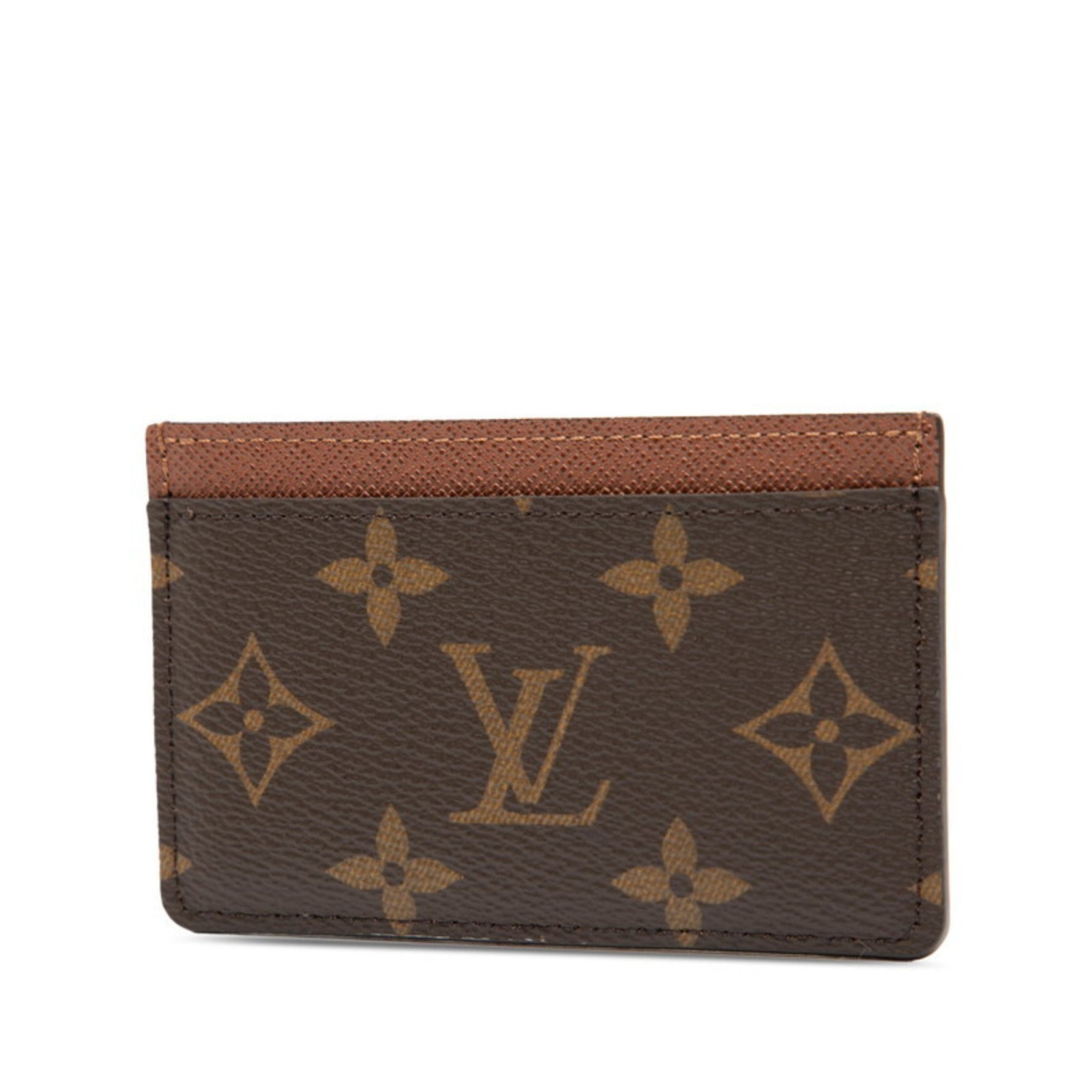 Louis Vuitton Monogram Porte Carte Sample Business Card Case/Card Case/Pass Case Leather LOUIS VUITTON
