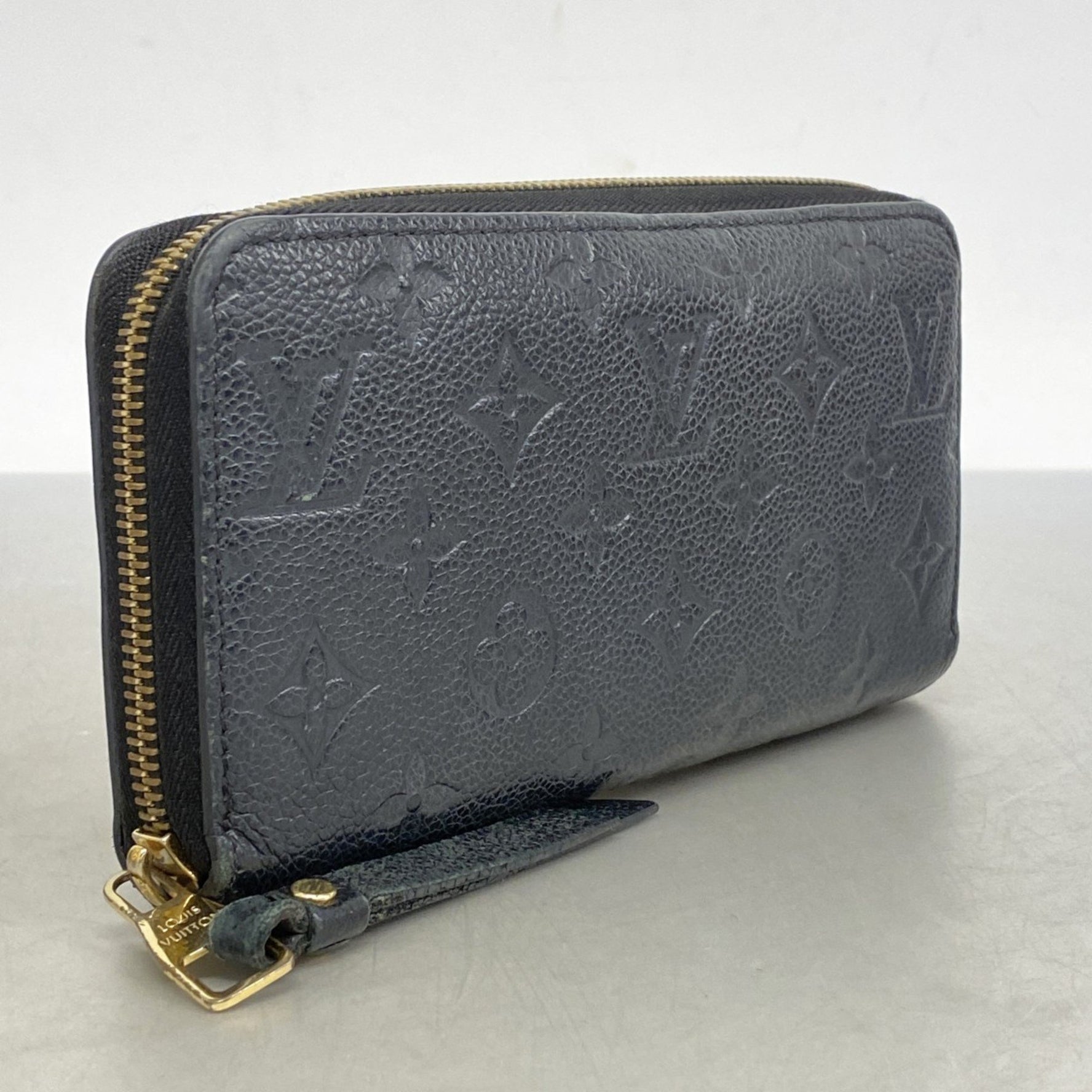 Louis Vuitton Monogram Empreinte Zippy Wallet M61864 Noir Women's Long
