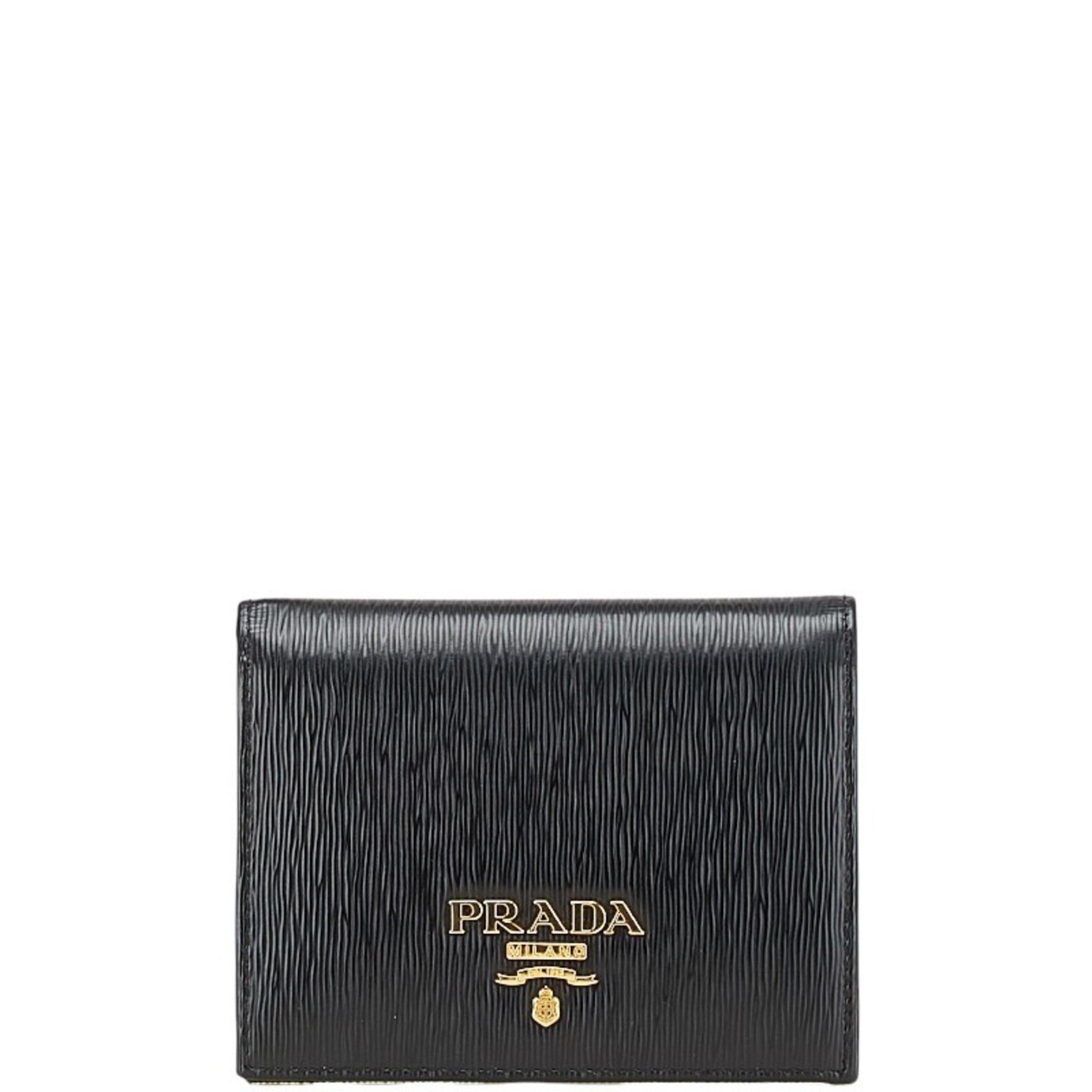 Prada Vitello Move Bifold Wallet Leather